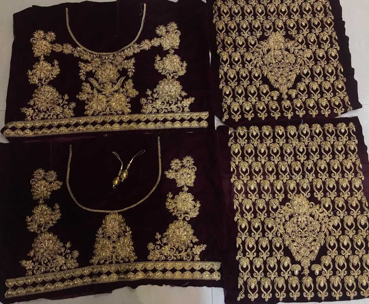 Ynf Velvet KESH494 SHEHNAI Lehengas Wholesale Bridal Lehenga Wedding Lehenga Velvet Lehenga Manufacturer- Kapda Export