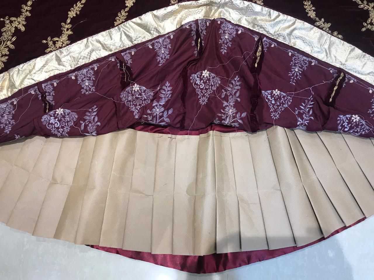 Ynf Velvet KESH494 SHEHNAI Lehengas Wholesale Bridal Lehenga Wedding Lehenga Velvet Lehenga Manufacturer- Kapda Export