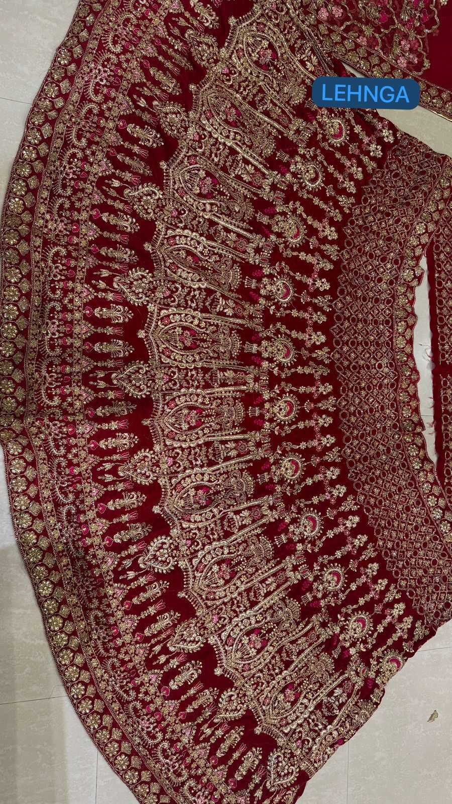 Ynf Velvet KESH494 SINDOOR Lehengas Wholesale Bridal Lehenga Wedding Lehenga Velvet Lehenga Manufacturer- Kapda Export