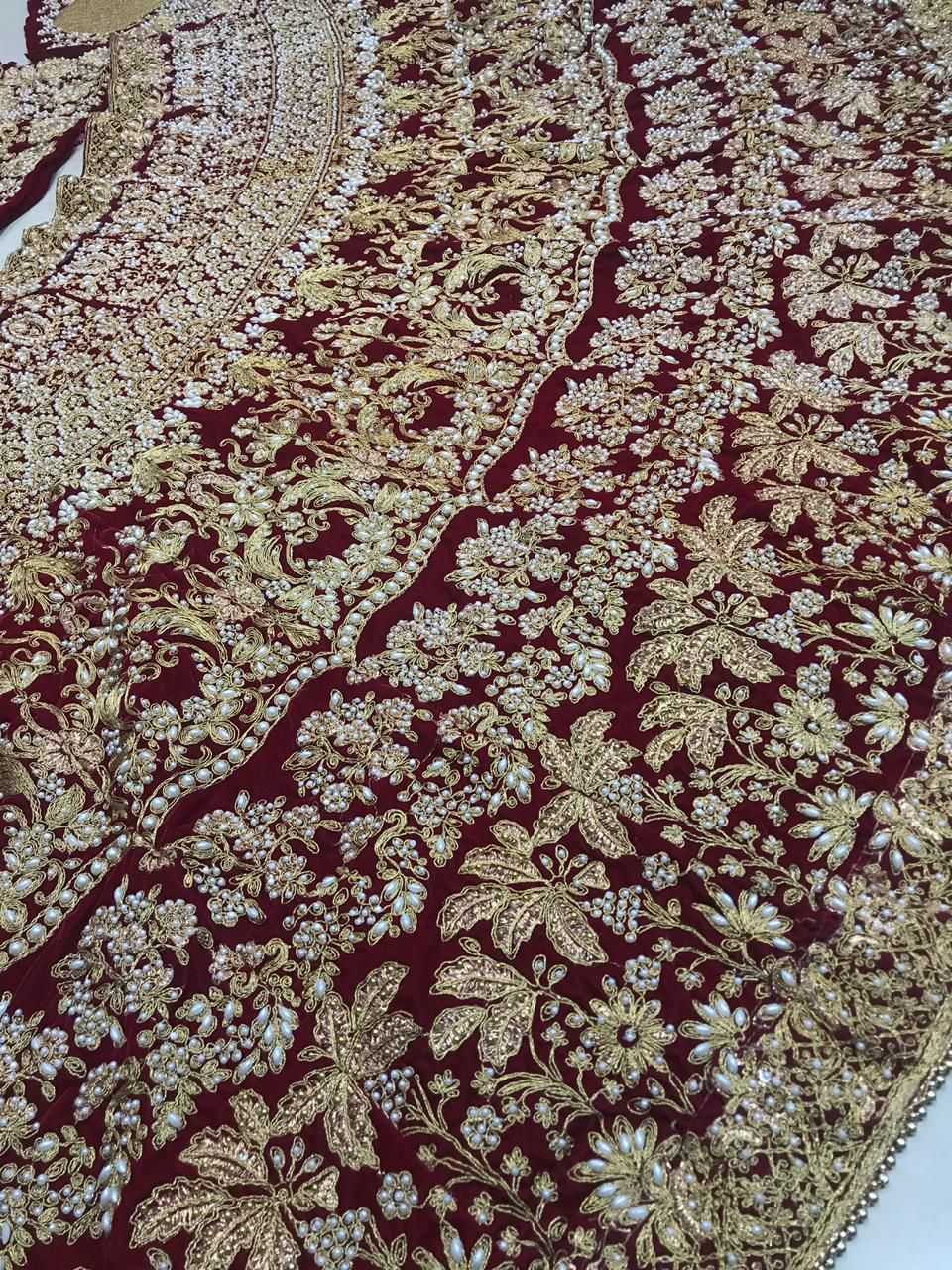 Ynf Velvet KESH494 WEDDING Lehengas Wholesale Bridal Lehenga Velvet Lehenga Anarkali Lehenga Manufacturer- Kapda Export