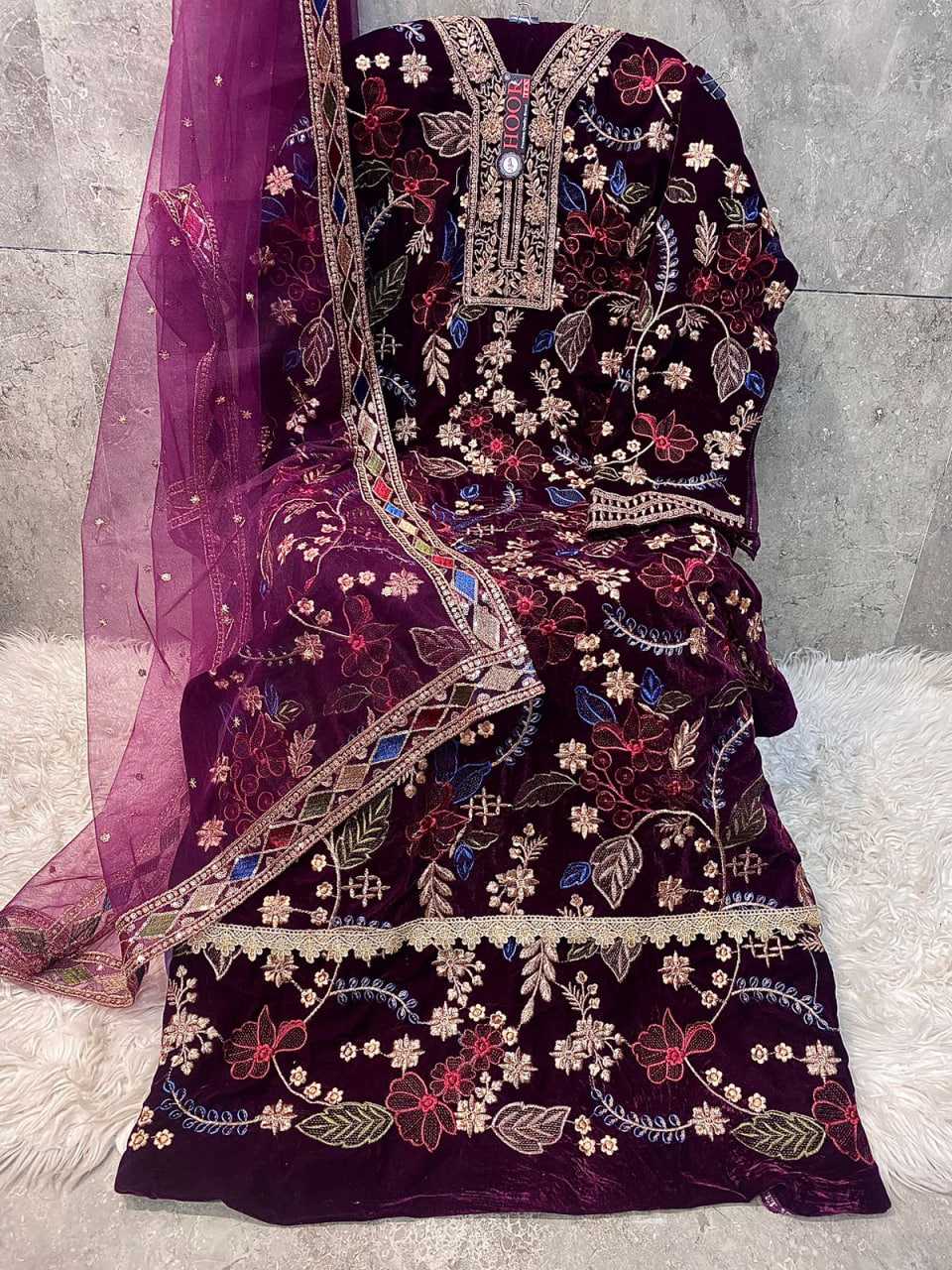 Ynf Velvet KESH677 H-343 A To D Suits & Dresses Islamic Clothing Plus Size Collections Wholesale Pakistani Suits Unstitched Suits Velvet Suits Manufacturer- Kapda Export