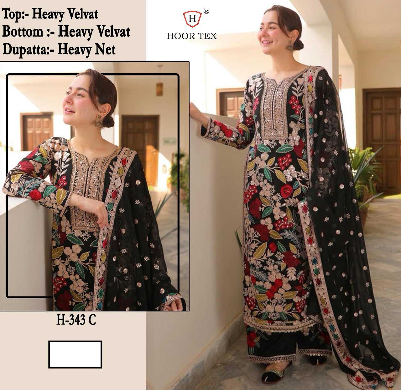 Ynf Velvet KESH677 H-343 A To D Suits & Dresses Islamic Clothing Plus Size Collections Wholesale Pakistani Suits Unstitched Suits Velvet Suits Manufacturer- Kapda Export