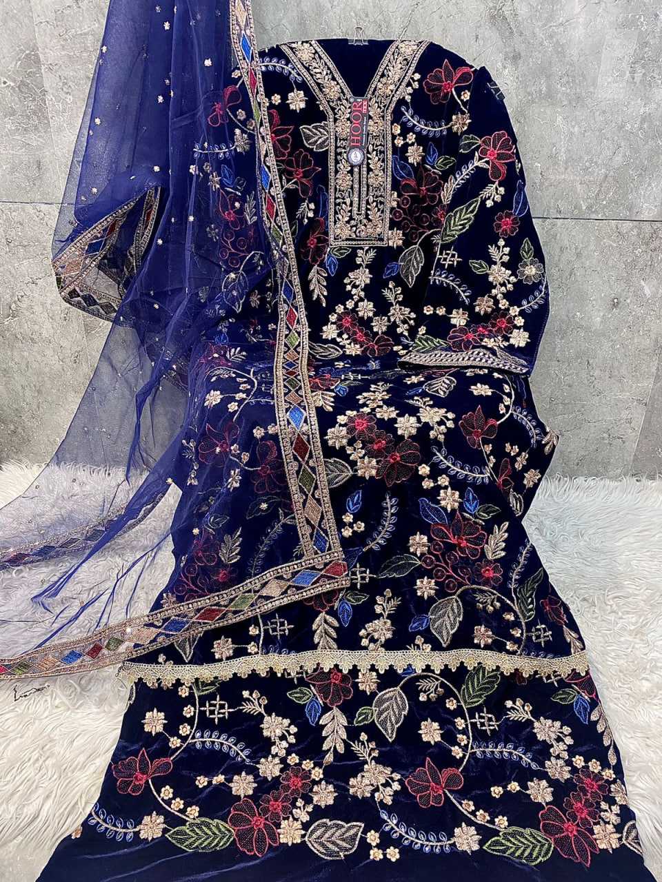Ynf Velvet KESH677 H-343 A To D Suits & Dresses Islamic Clothing Plus Size Collections Wholesale Pakistani Suits Unstitched Suits Velvet Suits Manufacturer- Kapda Export