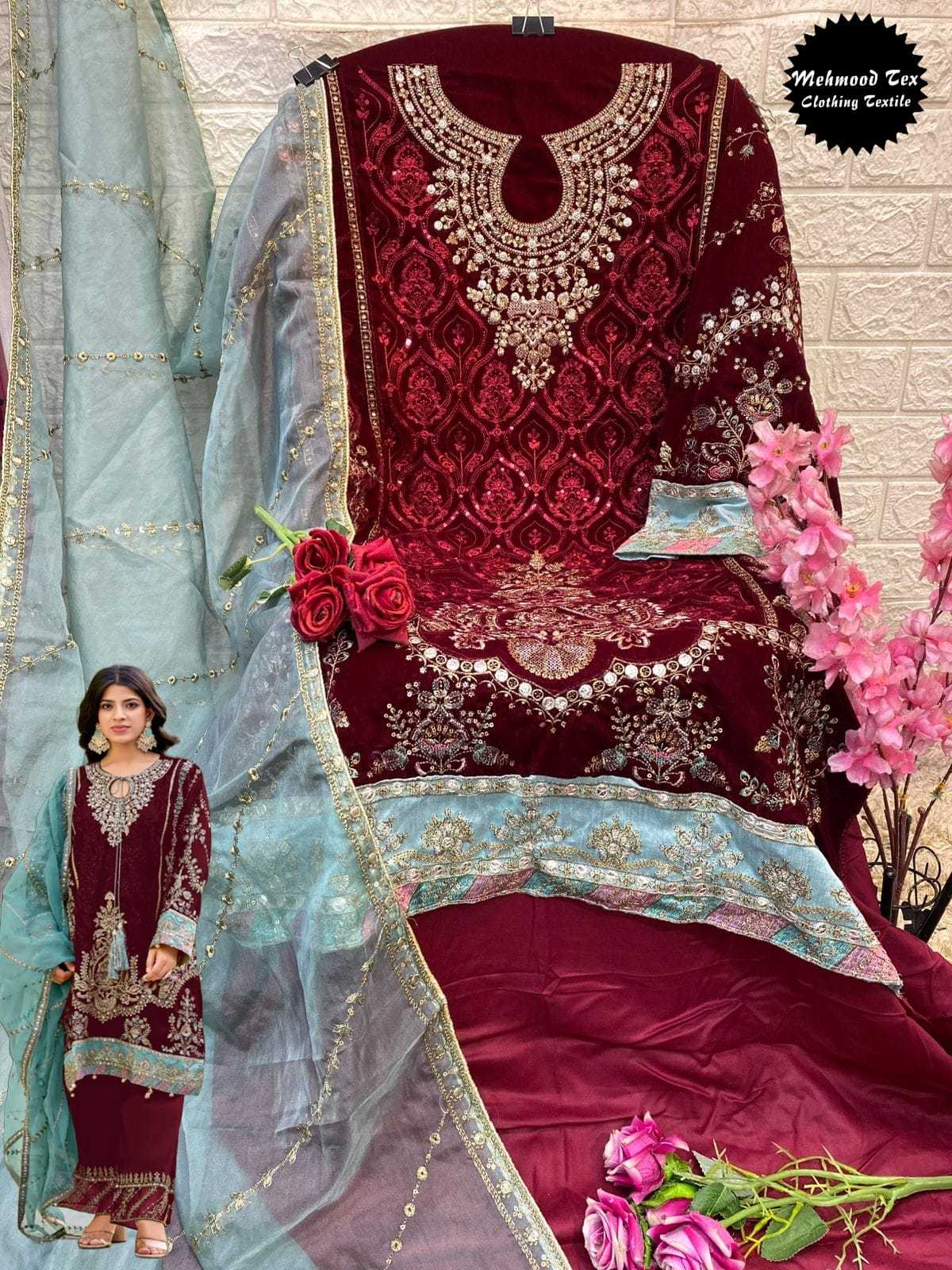 Ynf Velvet KESH677 MEHMOOD TEX M - 50 Suits & Dresses Islamic Clothing Festive Collections Wholesale Pakistani Suits Velvet Suits Eid Collections Manufacturer- Kapda Export