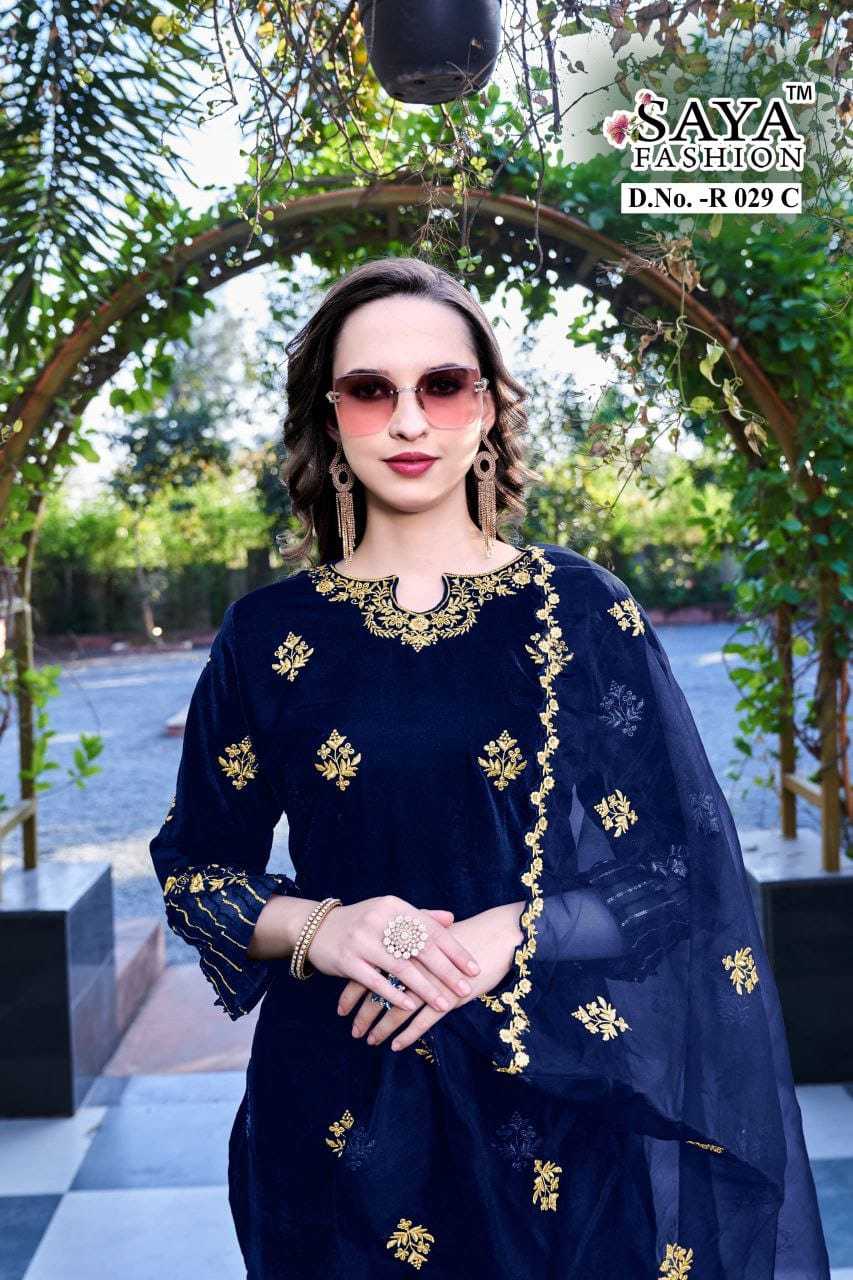 Ynf Velvet KESH677 Noor R 029 Suits & Dresses Festive Collections Wholesale Ladies Suits Velvet Suits Embroidery Suits Manufacturer- Kapda Export