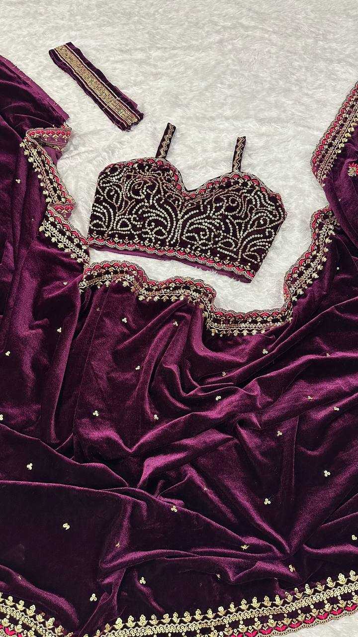 Ynf Velvet RIN213 309 Sarees Wholesale Party Wear Sarees Velvet Sarees Modern Sarees Manufacturer- Kapda Export