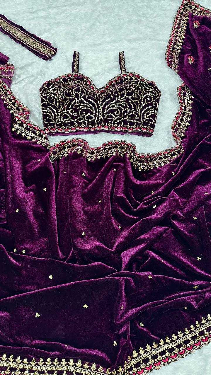 Ynf Velvet RIN213 309 Sarees Wholesale Party Wear Sarees Velvet Sarees Modern Sarees Manufacturer- Kapda Export