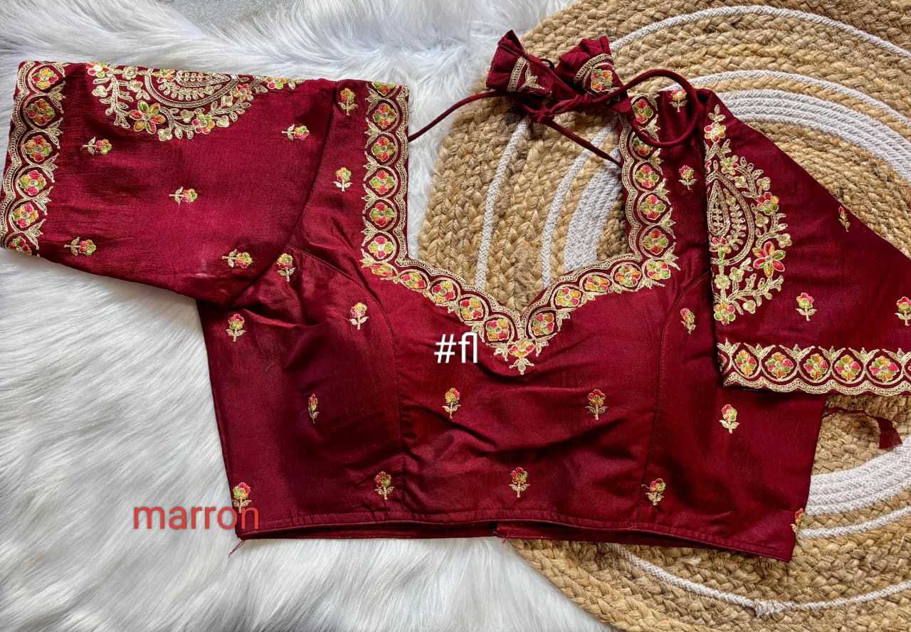 Ynf Vichitra Silk KESH426 162 Readymade Blouses Festive Collections Wholesale V-Neck Blouses Sequence Embroidery Blouse Silk Blouse Manufacturer- Kapda Export