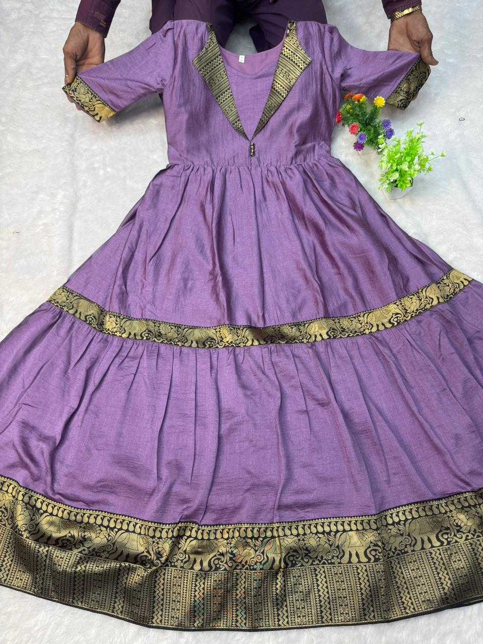 Ynf Vichitra Silk KESH616 193 Gowns Wholesale Printed Gowns Fancy Gowns Party Gowns Manufacturer- Kapda Export