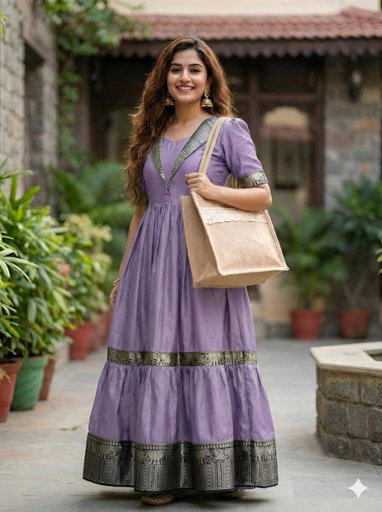 Ynf Vichitra Silk KESH616 193 Gowns Wholesale Printed Gowns Fancy Gowns Party Gowns Manufacturer- Kapda Export