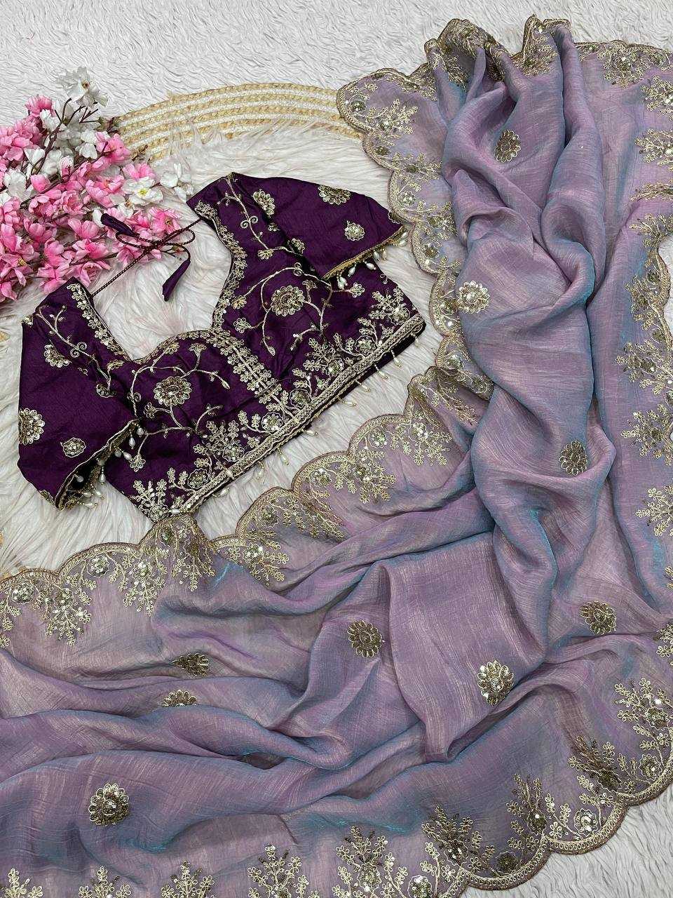 Ynf Vichitra Silk RIN230 660 Sarees Wholesale Festive Sarees Pink Sarees Blue Sarees Manufacturer- Kapda Export