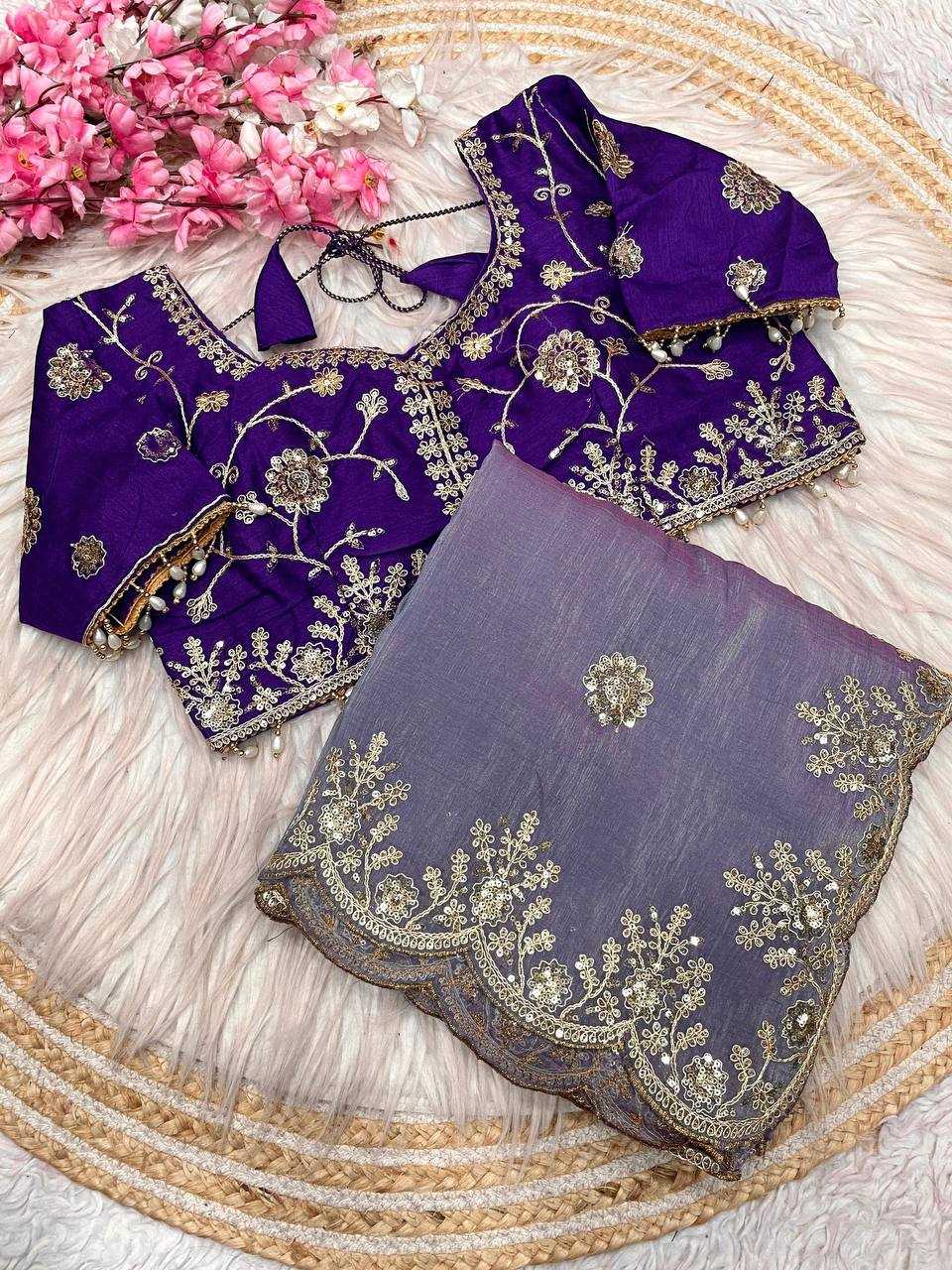 Ynf Vichitra Silk RIN230 660 Sarees Wholesale Festive Sarees Pink Sarees Blue Sarees Manufacturer- Kapda Export