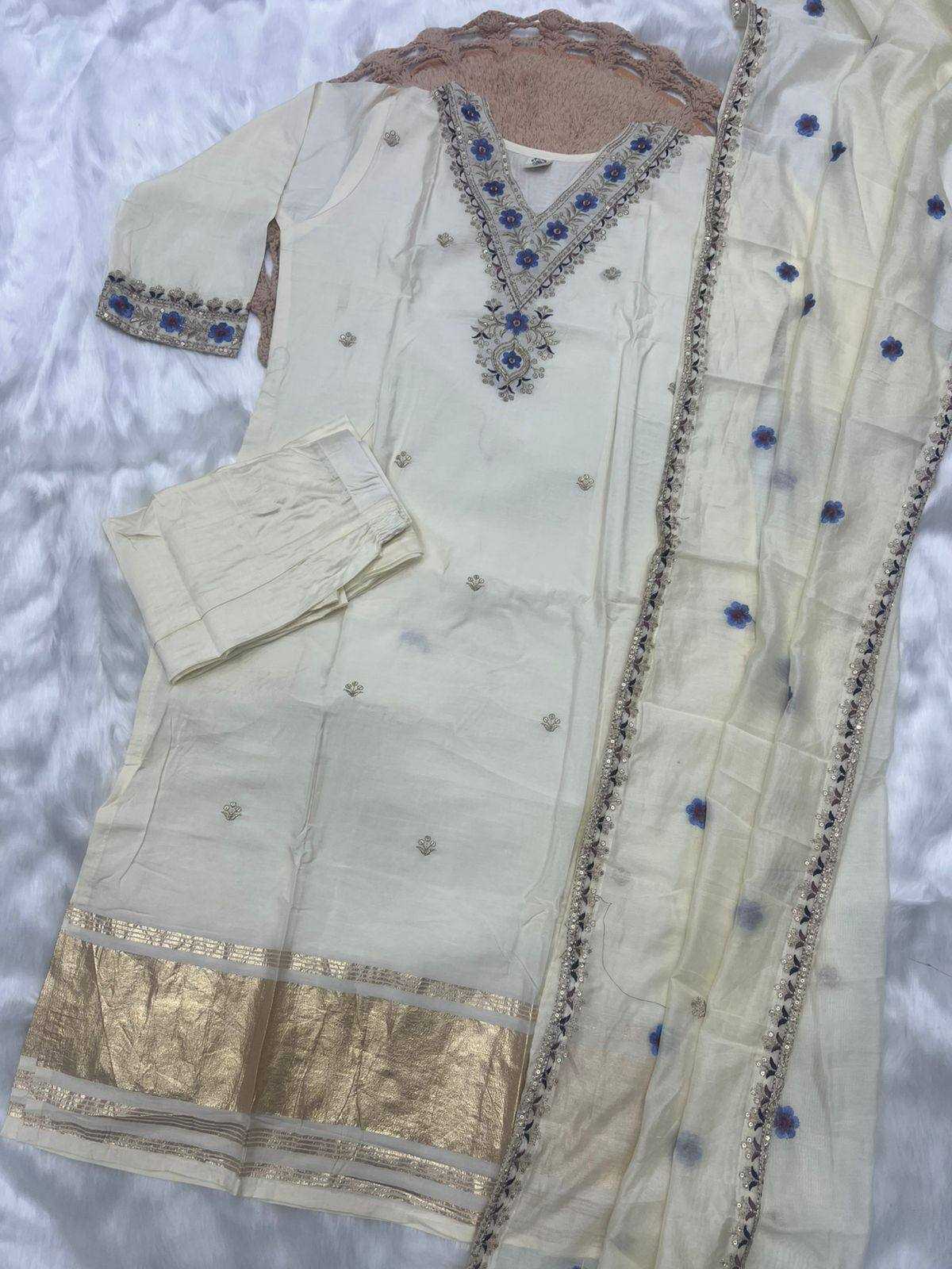 Ynf Viscose Chanderi KESH655 1019 Suits & Dresses Festive Collections Wholesale Embroidery Suits Ladies Salwar Suits Chanderi Suit Manufacturer- Kapda Export