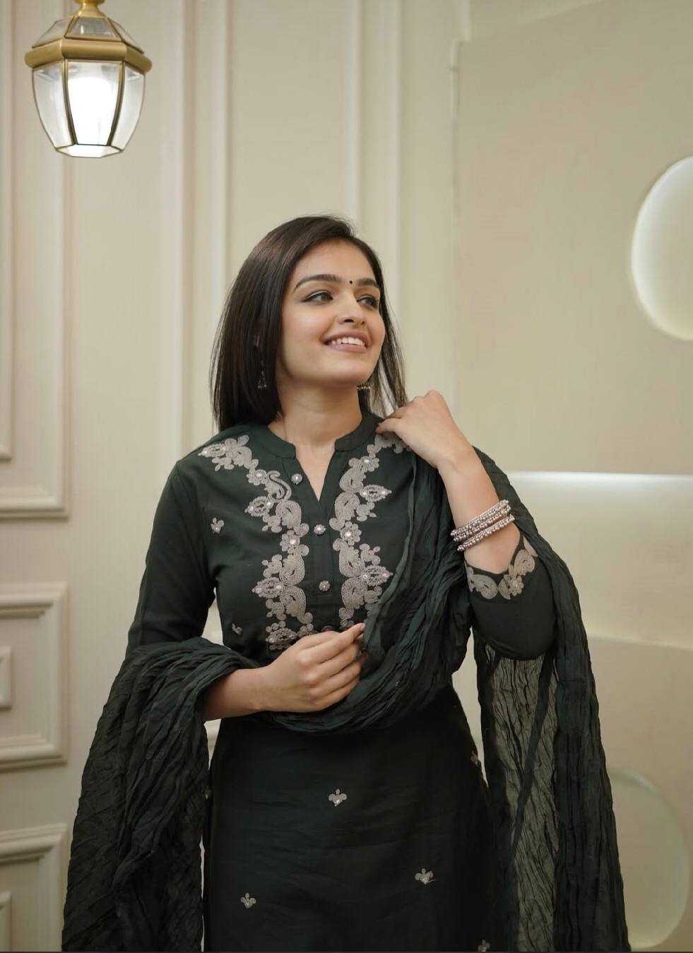 Ynf Viscose Chanderi KESH655 1022 Suits & Dresses Festive Collections Wholesale Embroidery Suits Ladies Salwar Suits Chanderi Suit Manufacturer- Kapda Export