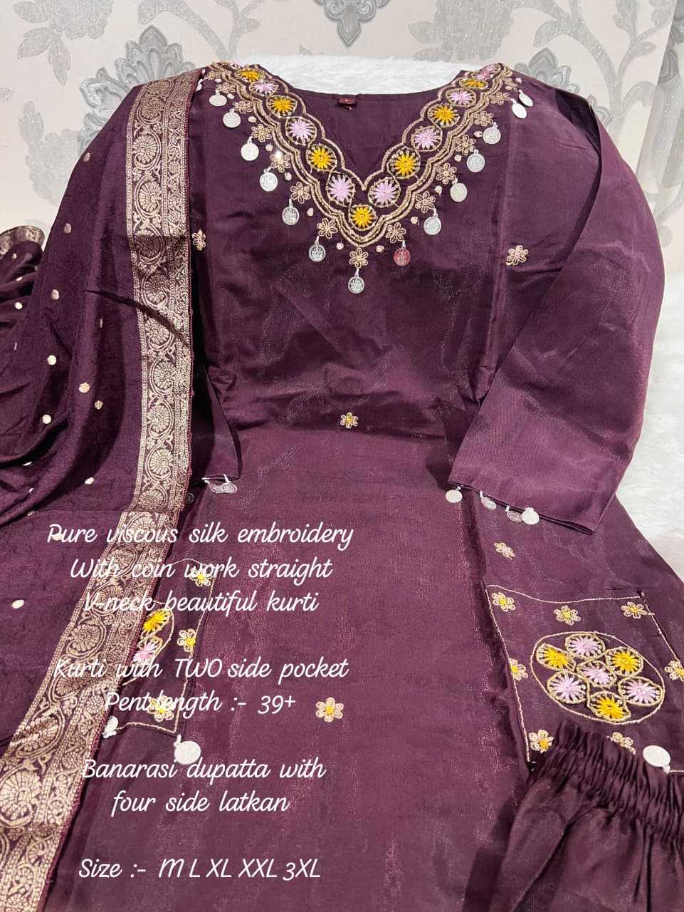 Ynf Viscose KESH594 209 Suits & Dresses Festive Collections Wholesale Party wear suits Straight Cut Suits Embroidered Suits Manufacturer- Kapda Export