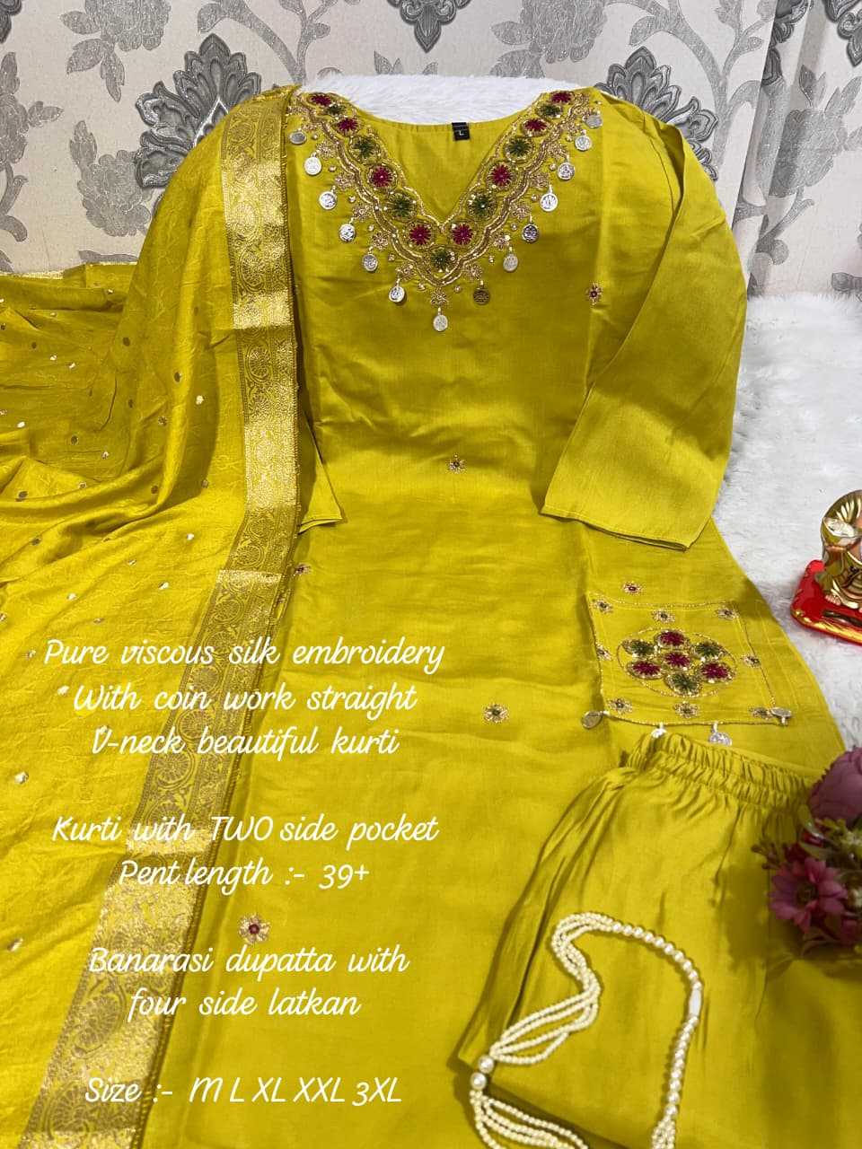 Ynf Viscose KESH594 209 Suits & Dresses Festive Collections Wholesale Party wear suits Straight Cut Suits Embroidered Suits Manufacturer- Kapda Export