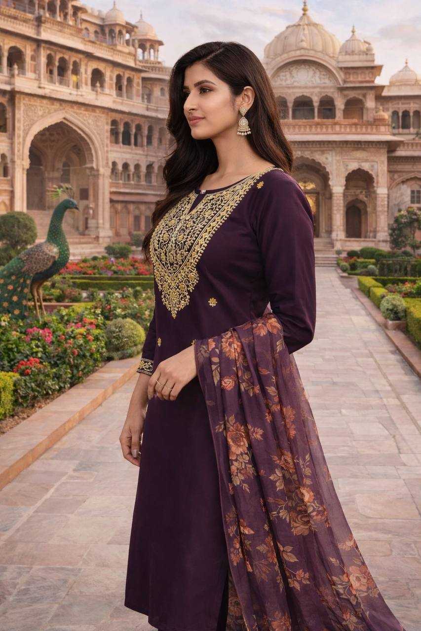 Ynf Viscose Rayon KESH175 Dhurndhar Suits & Dresses Wedding Collections Wholesale Ladies Salwar Suits Straight Cut Suits Embroidered Suits Manufacturer- Kapda Export