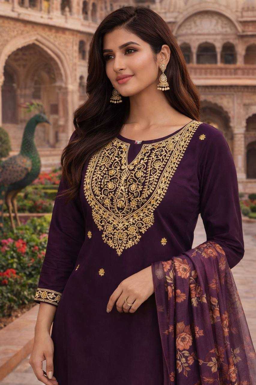 Ynf Viscose Rayon KESH175 Dhurndhar Suits & Dresses Wedding Collections Wholesale Ladies Salwar Suits Straight Cut Suits Embroidered Suits Manufacturer- Kapda Export