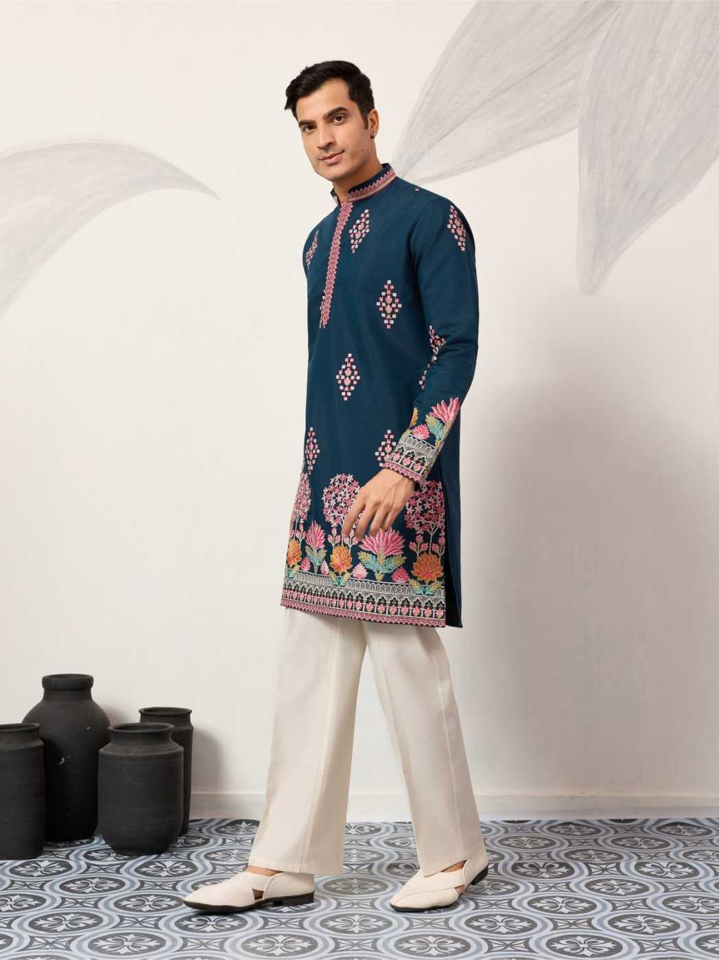 Ynf Viscose RIN202 SHUBHVASTRA GRAND 6141 Mens Wear Wholesale Mens Kurta Pyjama Silk Kurta Designer Ethnic Set Manufacturer- Kapda Export