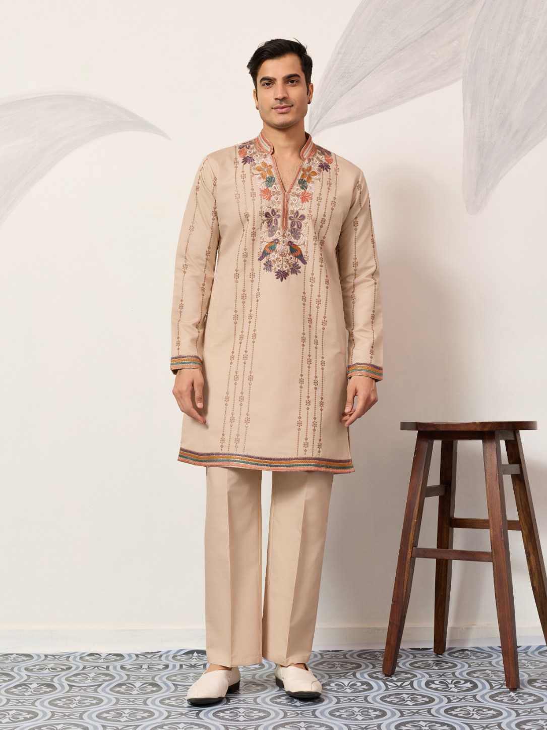 Ynf Viscose RIN202 SHUBHVASTRA VIRAASAT 61631 Mens Wear Wholesale Mens Kurta Pyjama Silk Kurta Men Wedding kurta Manufacturer- Kapda Export