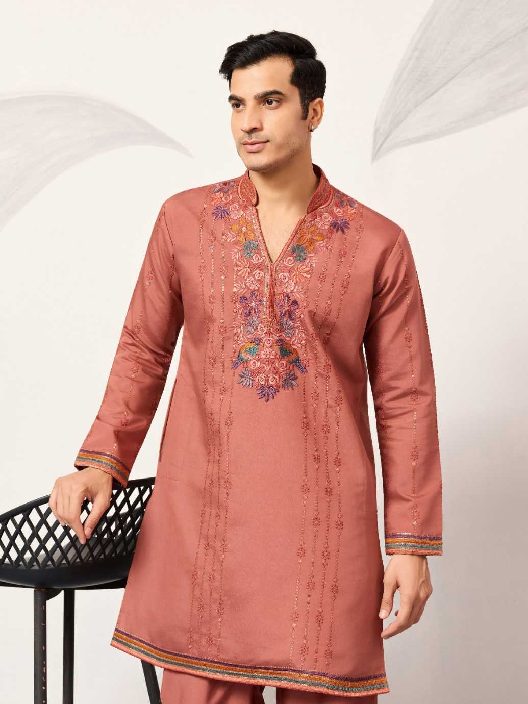 Ynf Viscose RIN202 SHUBHVASTRA VIRAASAT 61631 Mens Wear Wholesale Mens Kurta Pyjama Silk Kurta Men Wedding kurta Manufacturer- Kapda Export