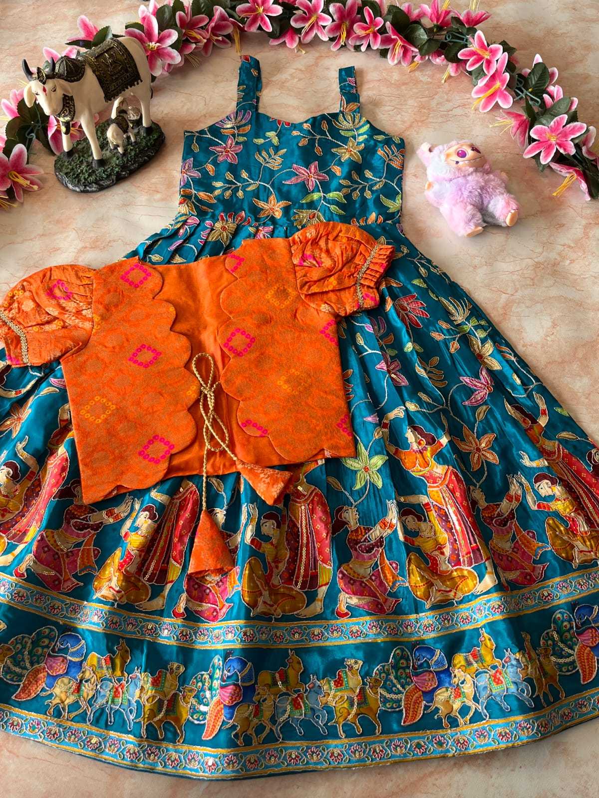 Ynf Viscose RIN235 pranil Kids Wear Wholesale Kids Gown Kids Ethnic Gowns Kids Wedding Outfits Manufacturer- Kapda Export