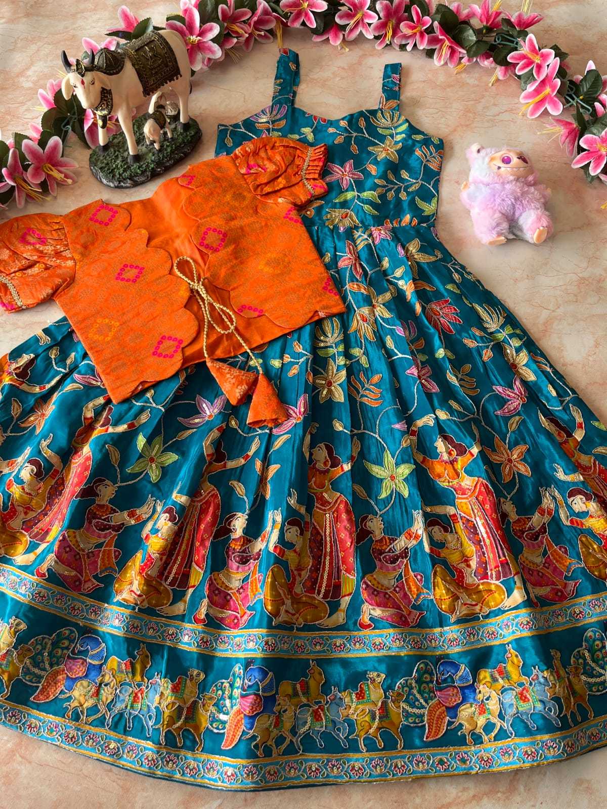 Ynf Viscose RIN235 pranil Kids Wear Wholesale Kids Gown Kids Ethnic Gowns Kids Wedding Outfits Manufacturer- Kapda Export