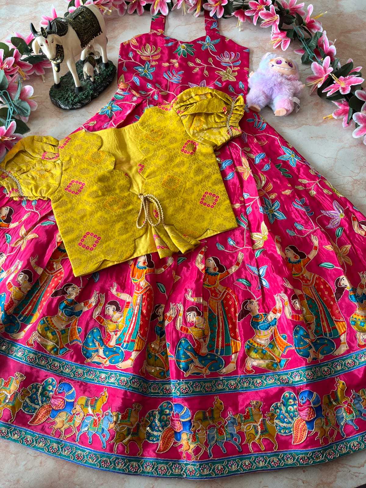 Ynf Viscose RIN235 pranil Kids Wear Wholesale Kids Gown Kids Ethnic Gowns Kids Wedding Outfits Manufacturer- Kapda Export