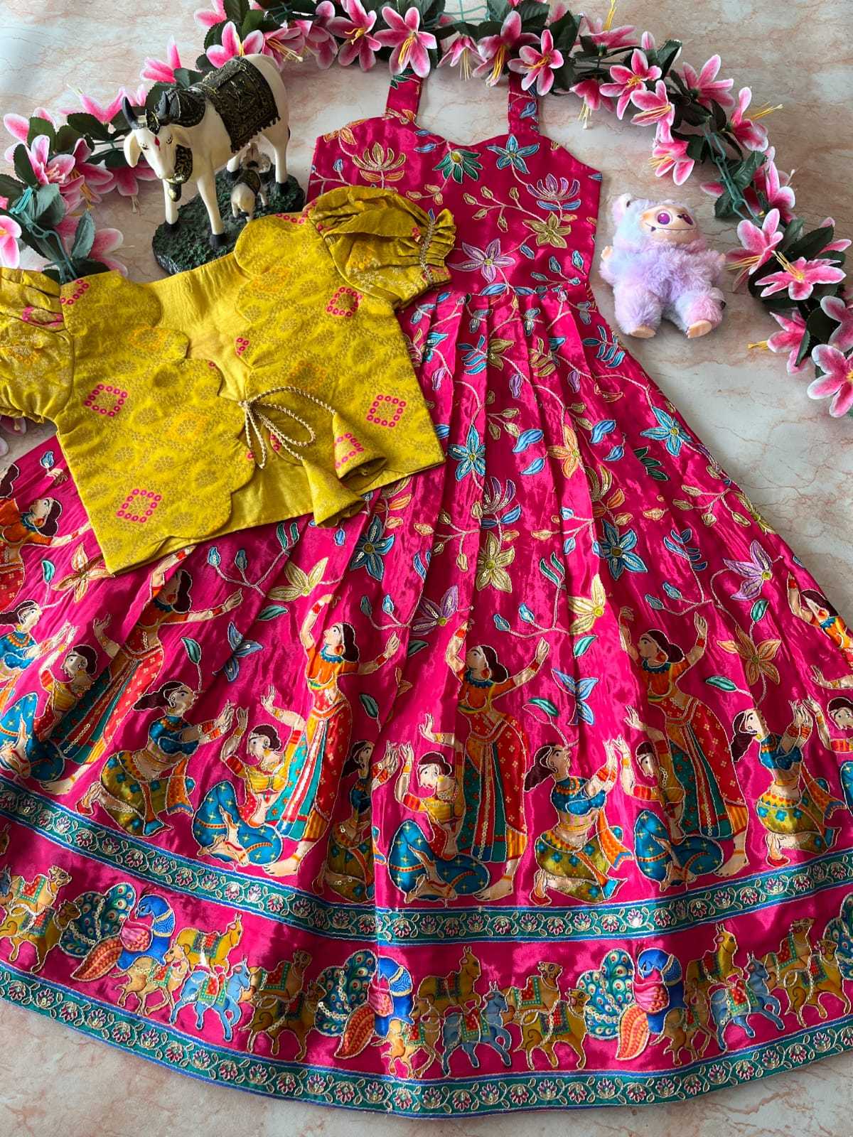 Ynf Viscose RIN235 pranil Kids Wear Wholesale Kids Gown Kids Ethnic Gowns Kids Wedding Outfits Manufacturer- Kapda Export