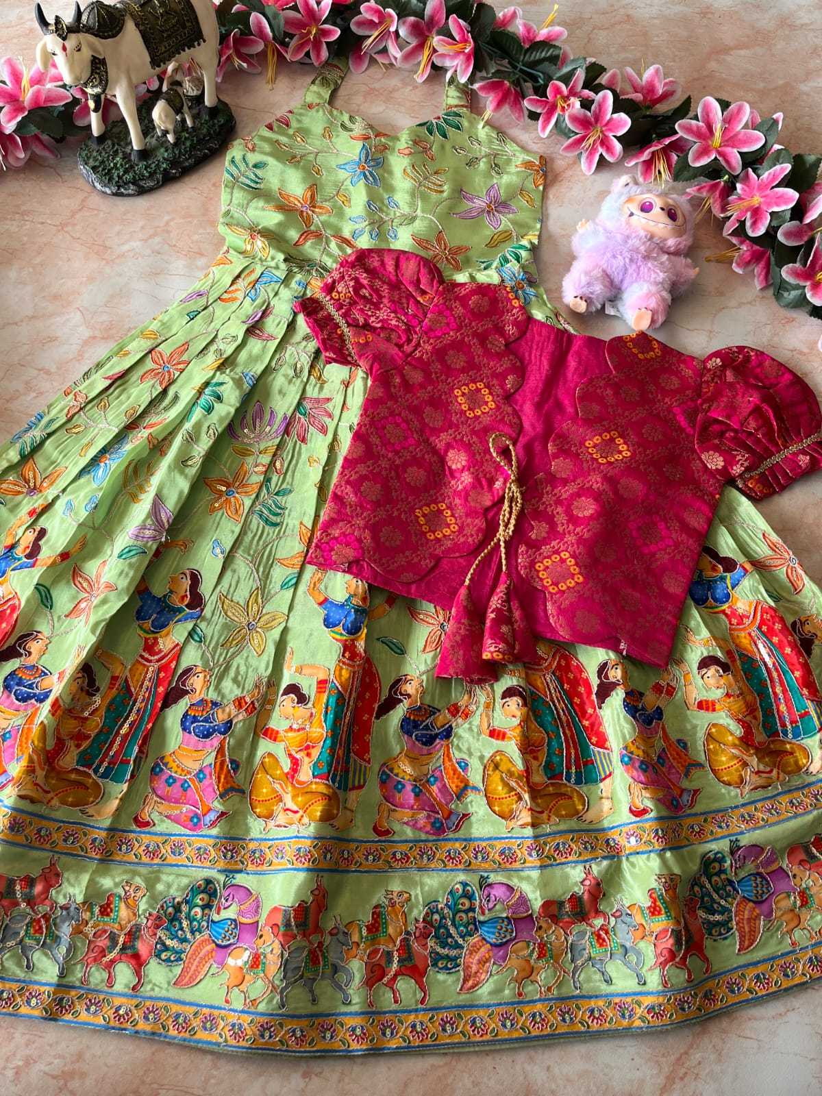Ynf Viscose RIN235 pranil Kids Wear Wholesale Kids Gown Kids Ethnic Gowns Kids Wedding Outfits Manufacturer- Kapda Export