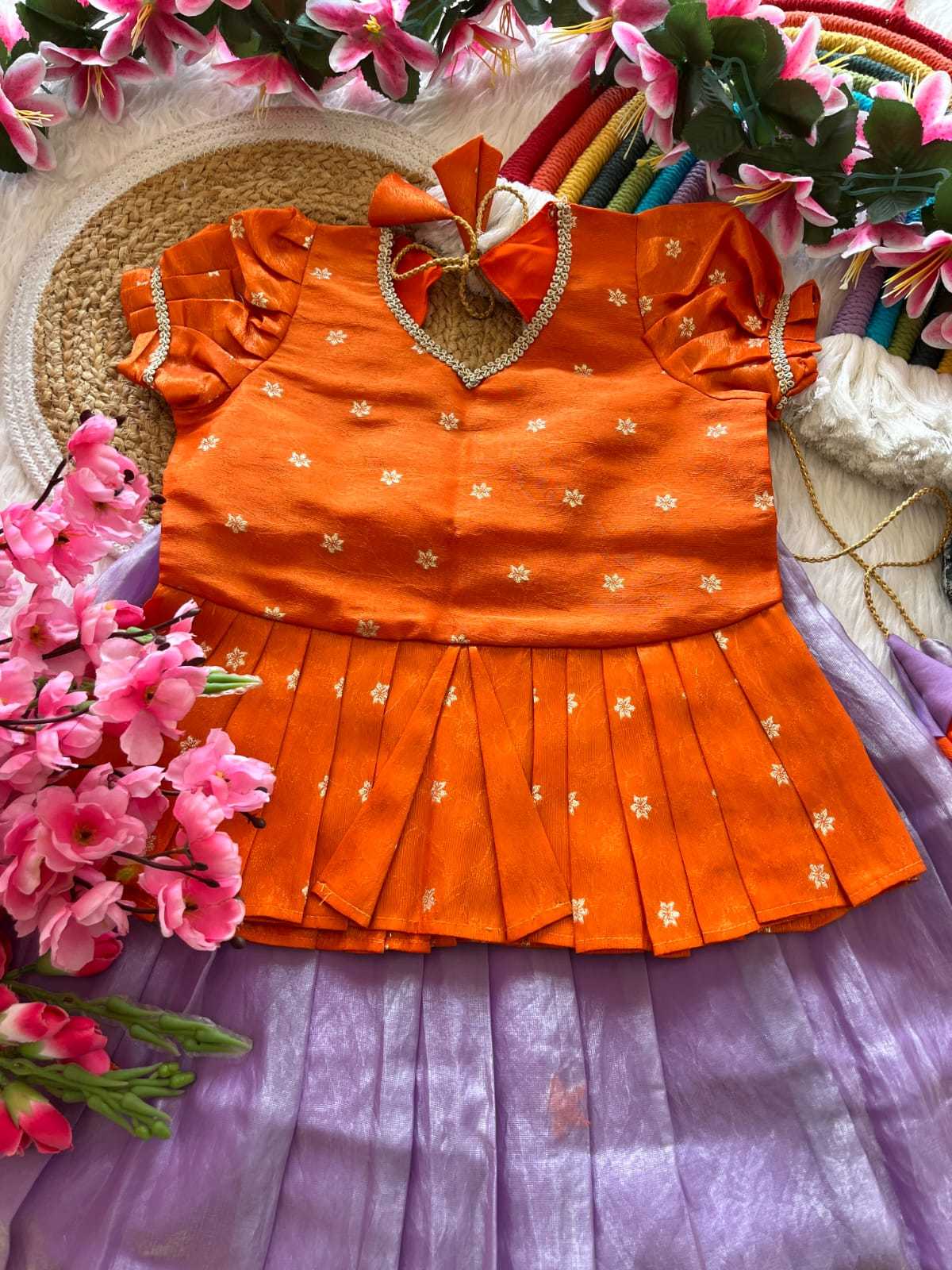 Ynf Viscose RIN235 tissue silk Kids Wear Wholesale Kids Lehenga Kids Lehenga Choli Baby Girl Lehenga Manufacturer- Kapda Export
