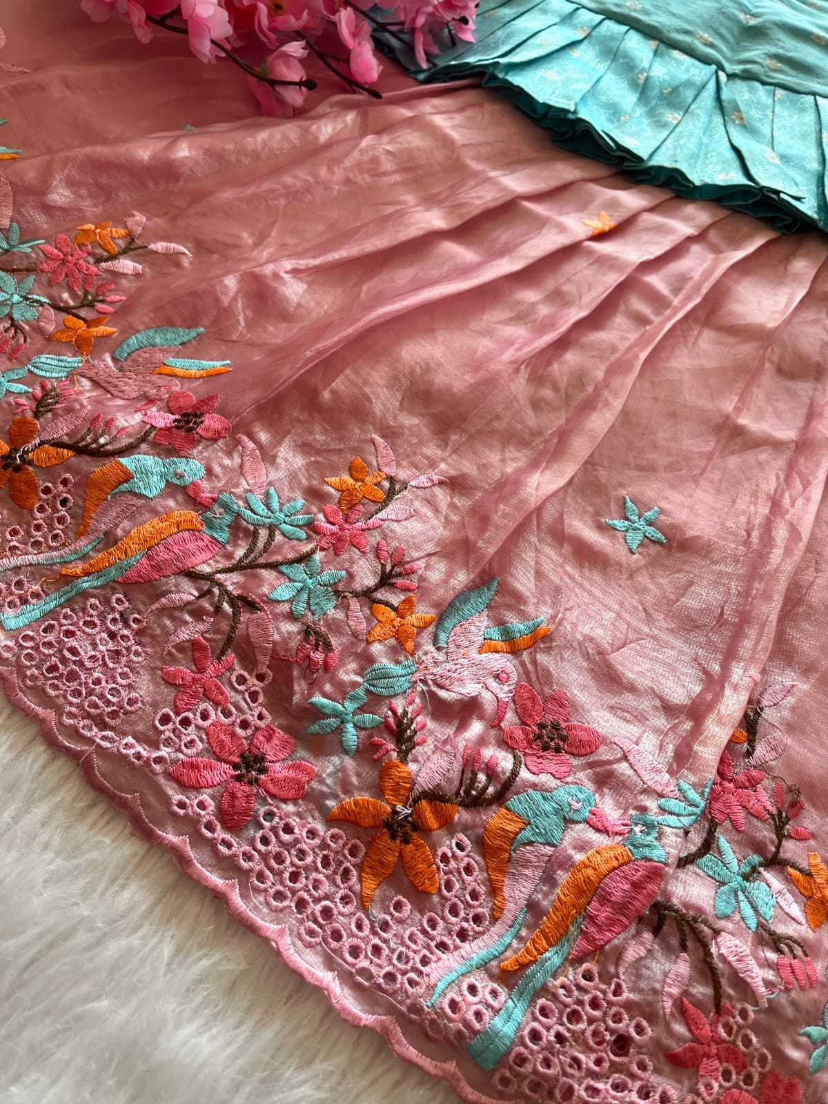 Ynf Viscose RIN235 tissue silk Kids Wear Wholesale Kids Lehenga Kids Lehenga Choli Baby Girl Lehenga Manufacturer- Kapda Export