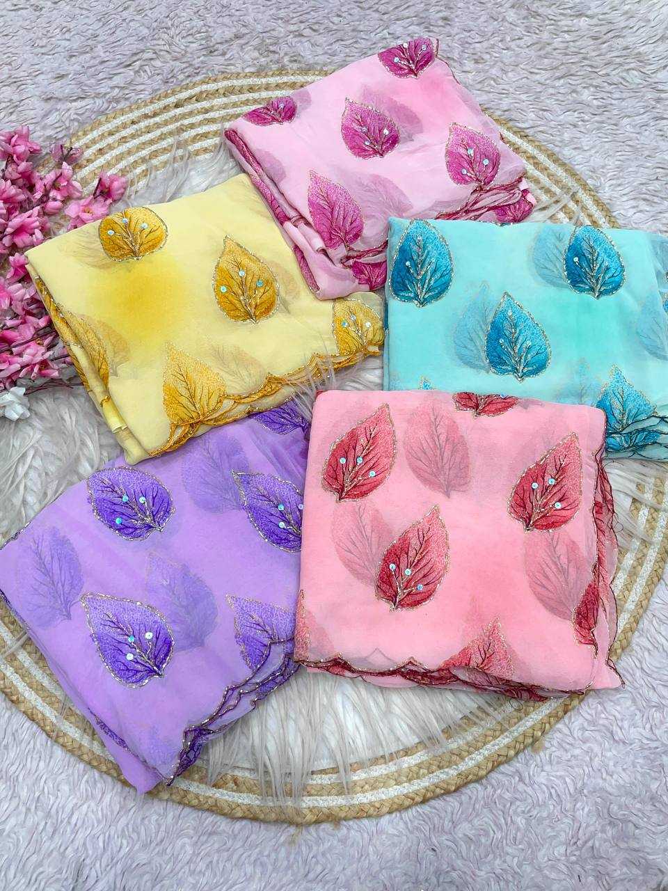 Ynf WEIGHTLESS RIN230 549 Sarees Wholesale Indian Sarees Hand Work Sarees Weightless Sarees Manufacturer- Kapda Export