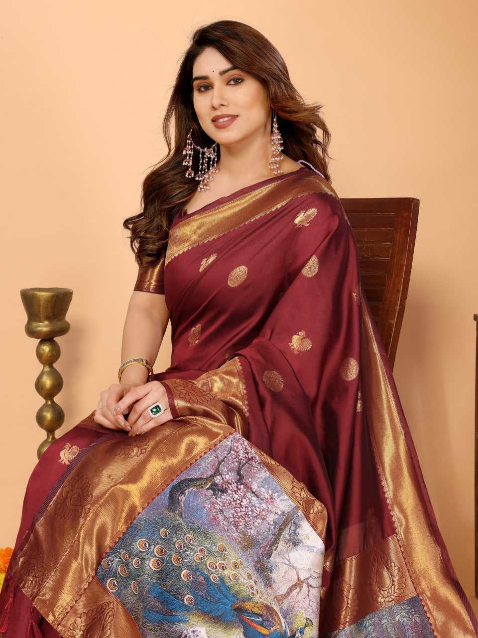 Ynf Zari Silk KESH709 25 Sarees Wholesale Printed Sarees Ikkat Saree Zari Border Sarees Manufacturer- Kapda Export
