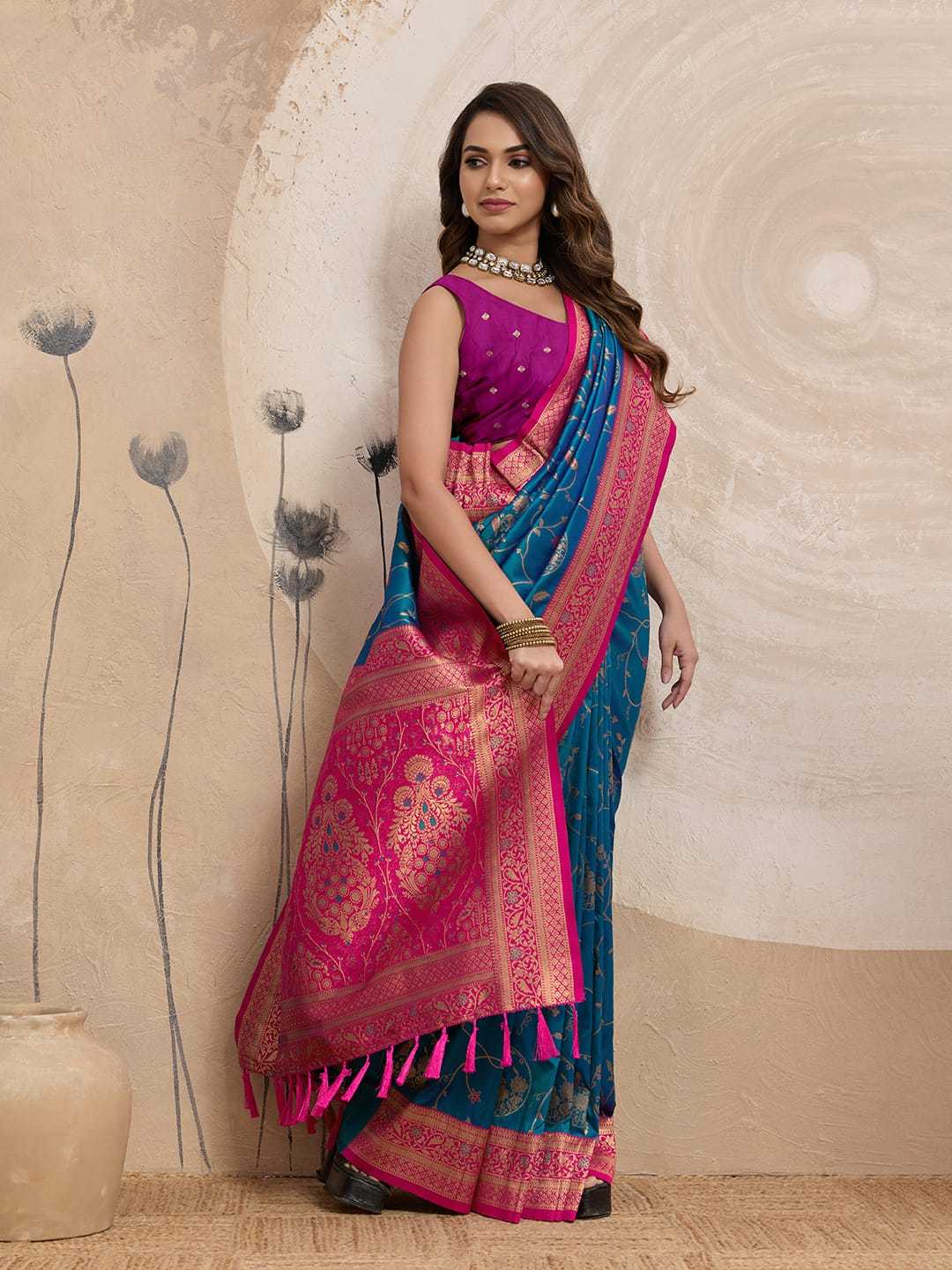 Ynf Banarasi Soft Silk KESH583 ANISHA Silk Sarees Wholesale Banarasi Silk Sarees Heavy Silk Sarees Zari Border Silk Sarees Manufacturer- Kapda Export