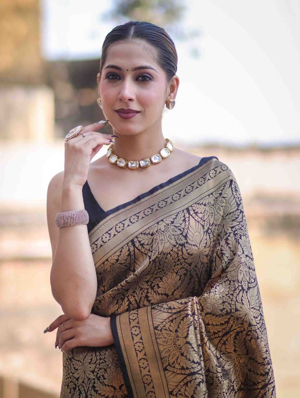 Ynf Banarasi Soft Silk KESH742 17 Sarees Wholesale Floral Sarees Zari Border Sarees Festive Sarees Manufacturer- Kapda Export