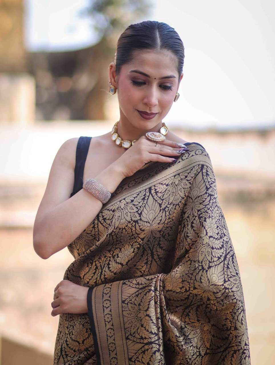 Ynf Banarasi Soft Silk KESH742 17 Sarees Wholesale Floral Sarees Zari Border Sarees Festive Sarees Manufacturer- Kapda Export