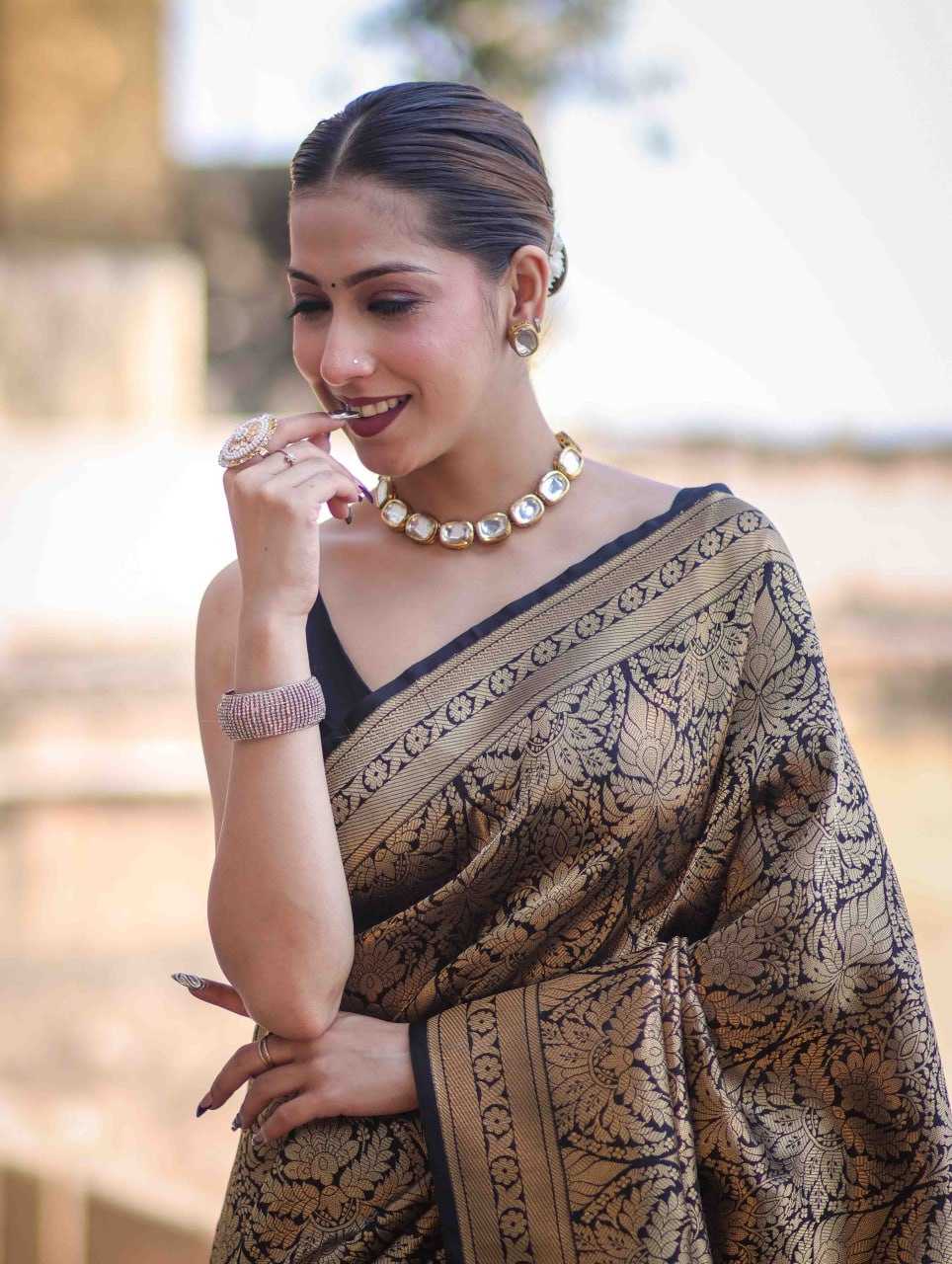 Ynf Banarasi Soft Silk KESH742 17 Sarees Wholesale Floral Sarees Zari Border Sarees Festive Sarees Manufacturer- Kapda Export