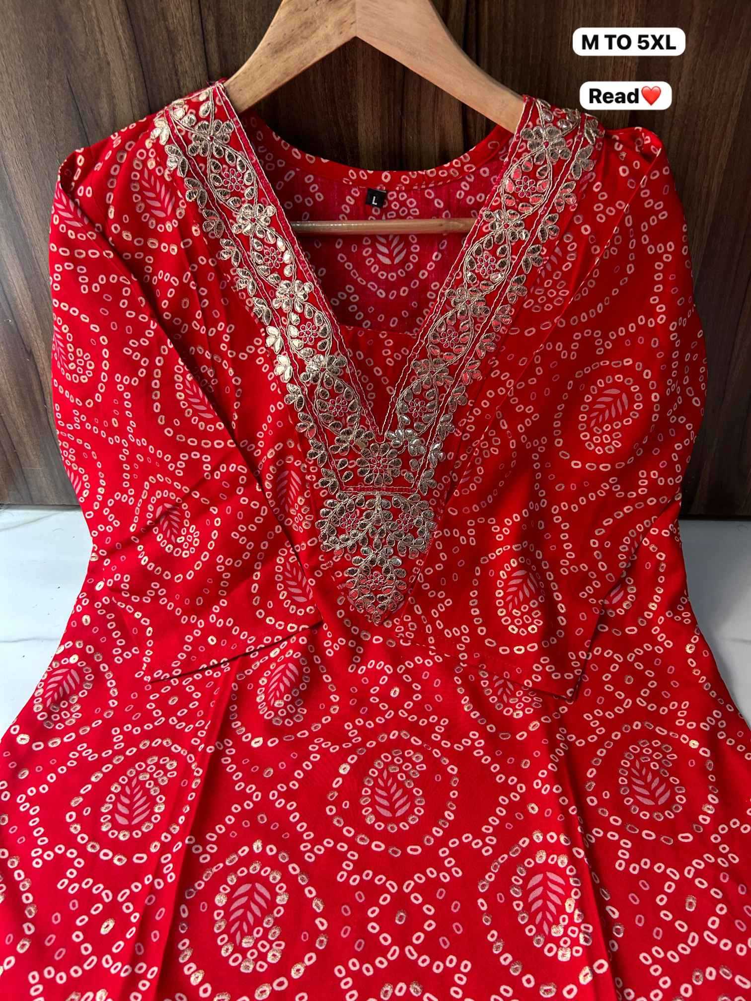 Ynf Bandhani Silk KESH720 GOTA Kurti Wholesale Printed Kurtis Embroidered Kurtis Bandhani Kurtis Manufacturer- Kapda Export