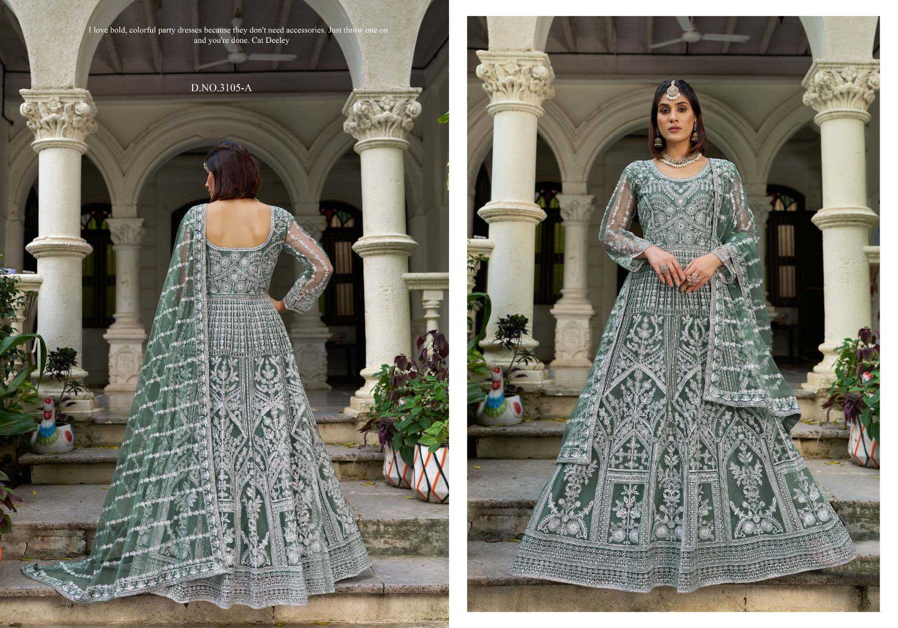 Ynf Butterfly Net KESH630 MEHFIL-3 Suits & Dresses Wholesale Anarkali Suits Party wear suits Wedding Suits Manufacturer- Kapda Export