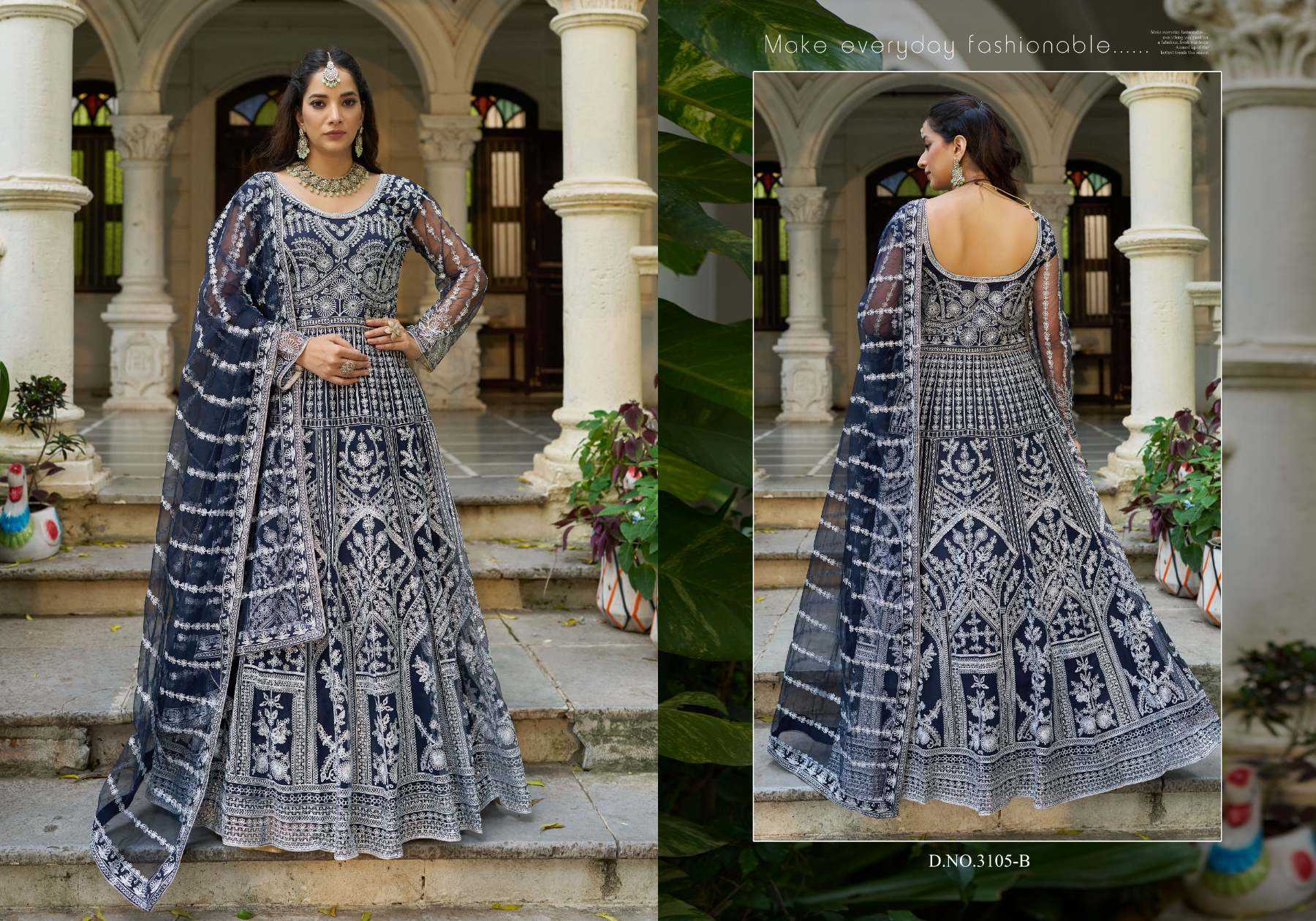 Ynf Butterfly Net KESH630 MEHFIL-3 Suits & Dresses Wholesale Anarkali Suits Party wear suits Wedding Suits Manufacturer- Kapda Export