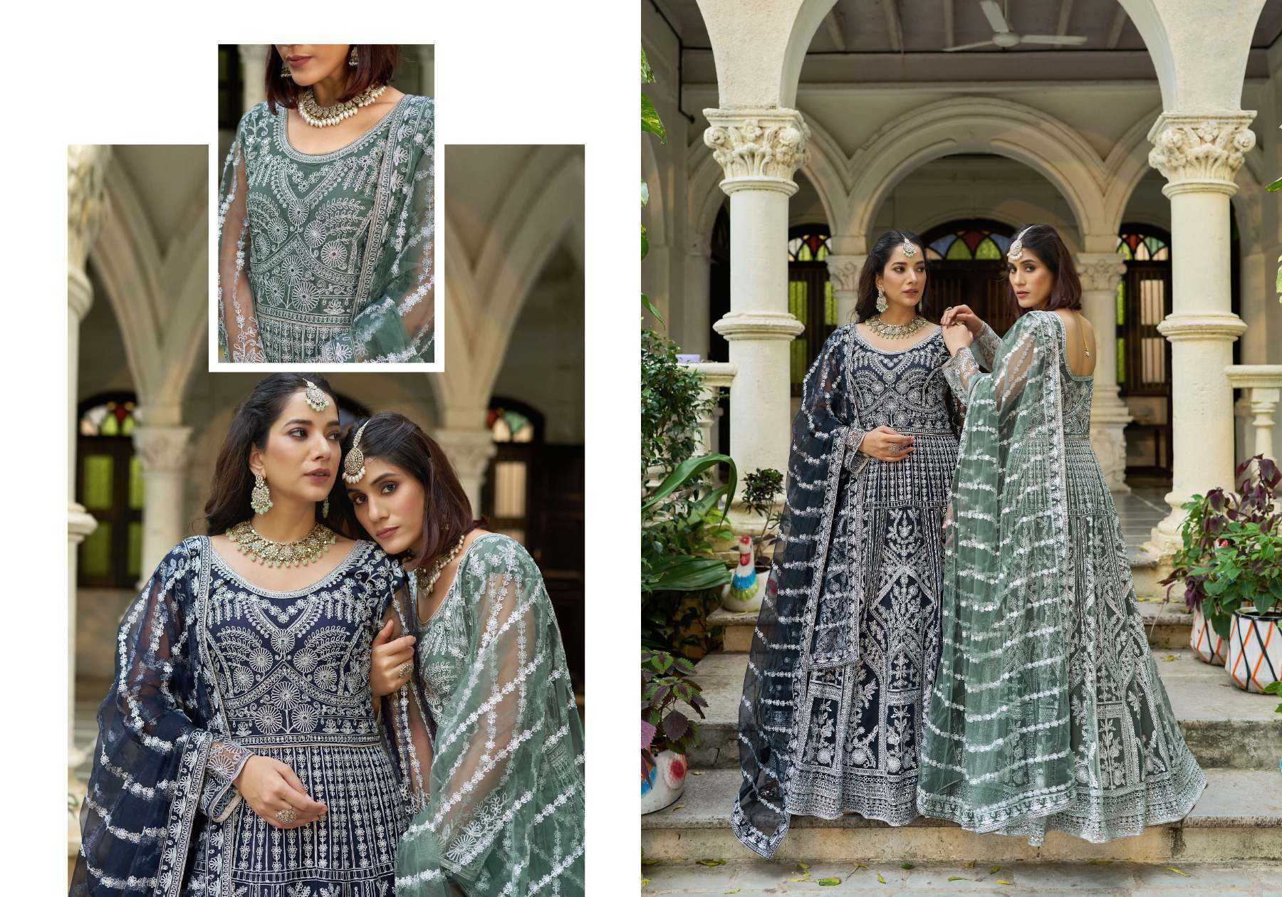 Ynf Butterfly Net KESH630 MEHFIL-3 Suits & Dresses Wholesale Anarkali Suits Party wear suits Wedding Suits Manufacturer- Kapda Export