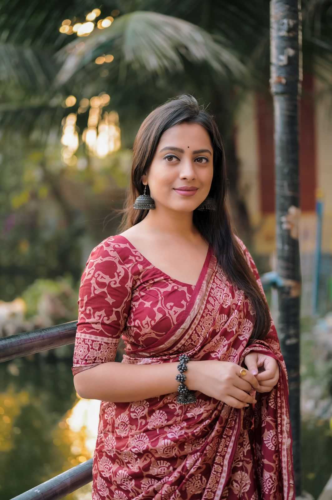 Ynf Chanderi Cotton KESH433 269 Sarees Wholesale Printed Sarees Ajrakh Sarees Chanderi Sarees Manufacturer- Kapda Export