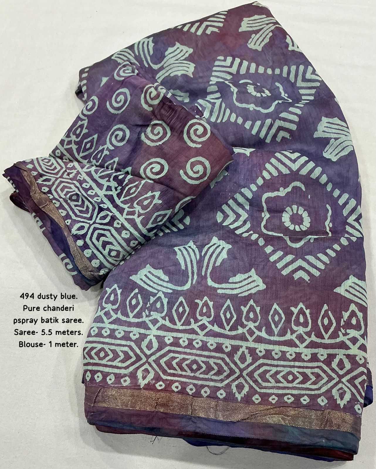 Ynf Chanderi Cotton KESH433 494 Sarees Wholesale Printed Sarees Ajrakh Sarees Chanderi Sarees Manufacturer- Kapda Export