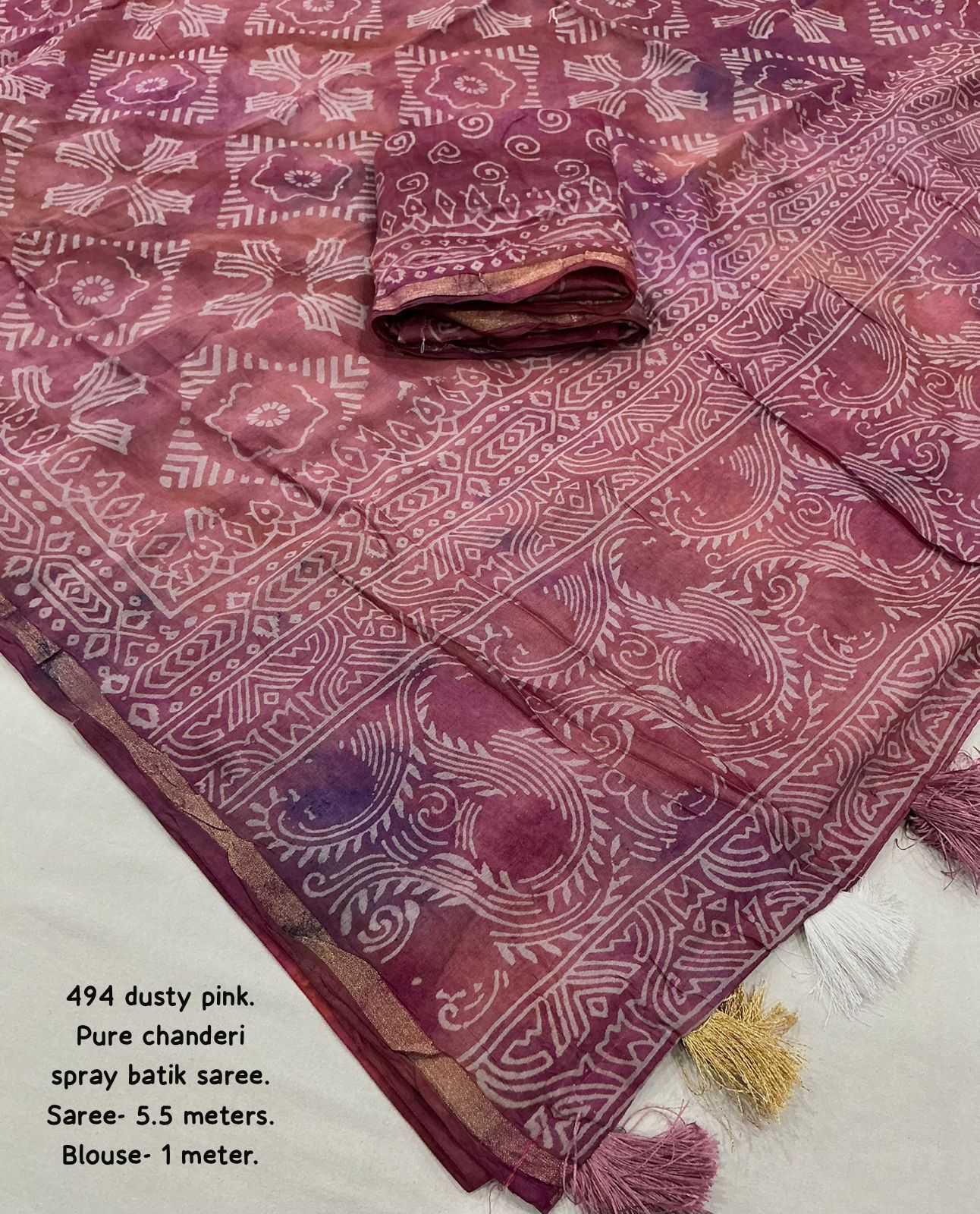 Ynf Chanderi Cotton KESH433 494 Sarees Wholesale Printed Sarees Ajrakh Sarees Chanderi Sarees Manufacturer- Kapda Export