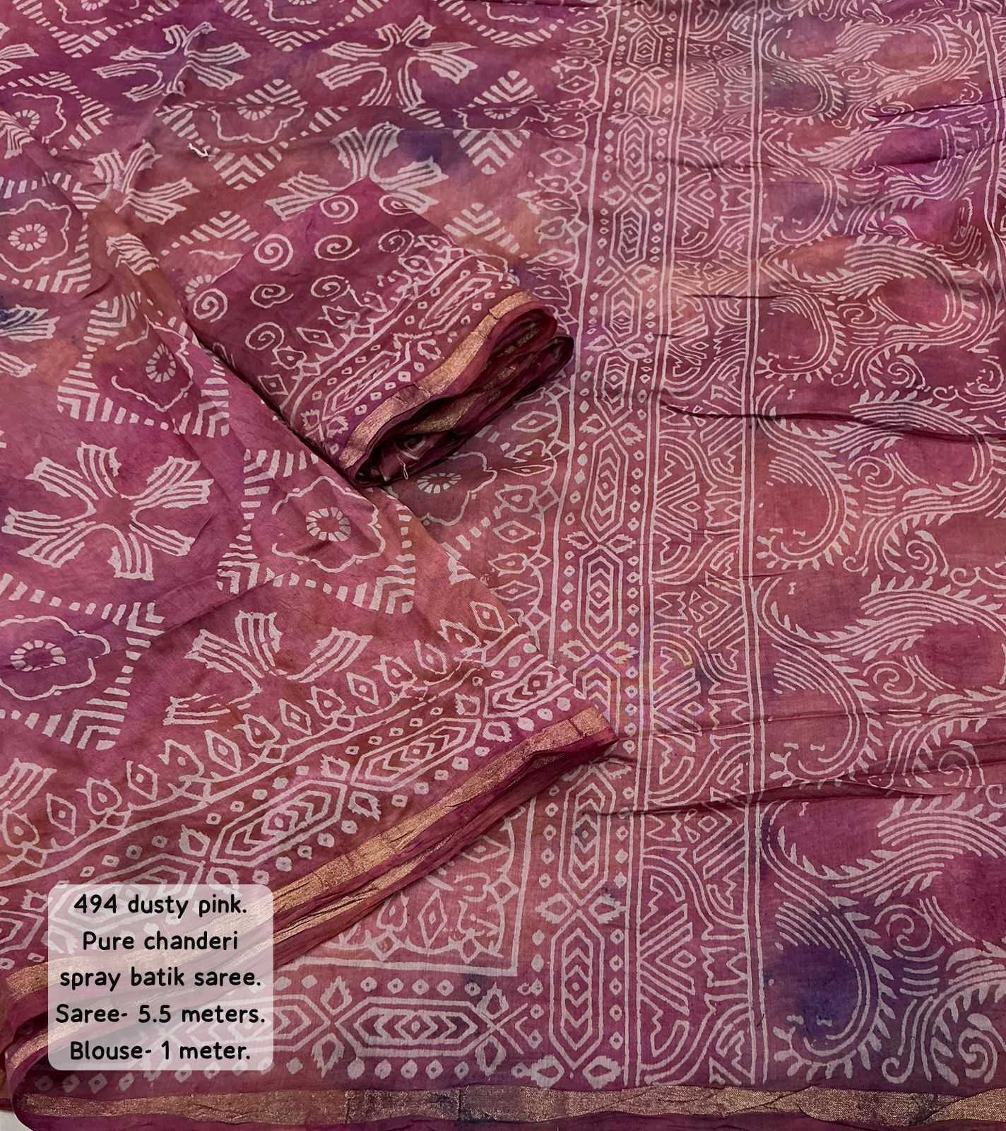 Ynf Chanderi Cotton KESH433 494 Sarees Wholesale Printed Sarees Ajrakh Sarees Chanderi Sarees Manufacturer- Kapda Export