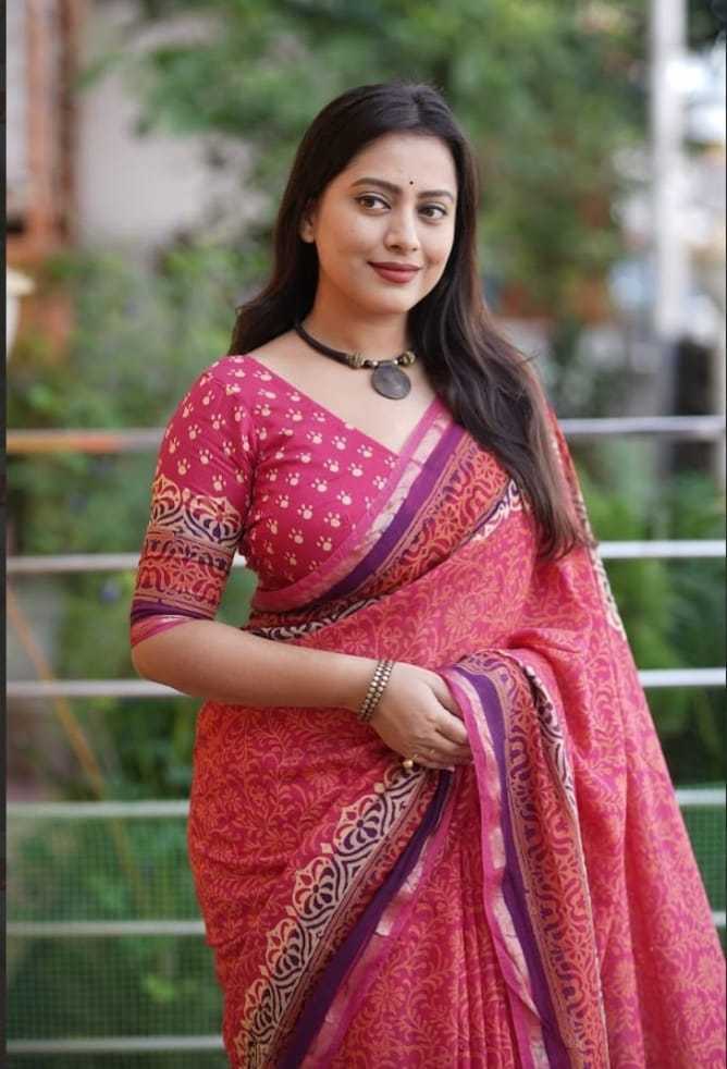 Ynf Chanderi Cotton KESH433 496 Sarees Wholesale Printed Sarees Ajrakh Sarees Chanderi Sarees Manufacturer- Kapda Export