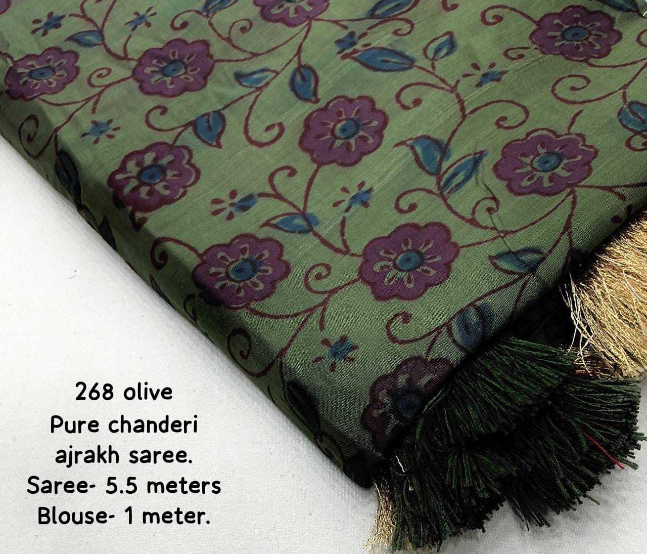 Ynf Chanderi Cotton KESH433 496 Sarees Wholesale Printed Sarees Ajrakh Sarees Chanderi Sarees Manufacturer- Kapda Export