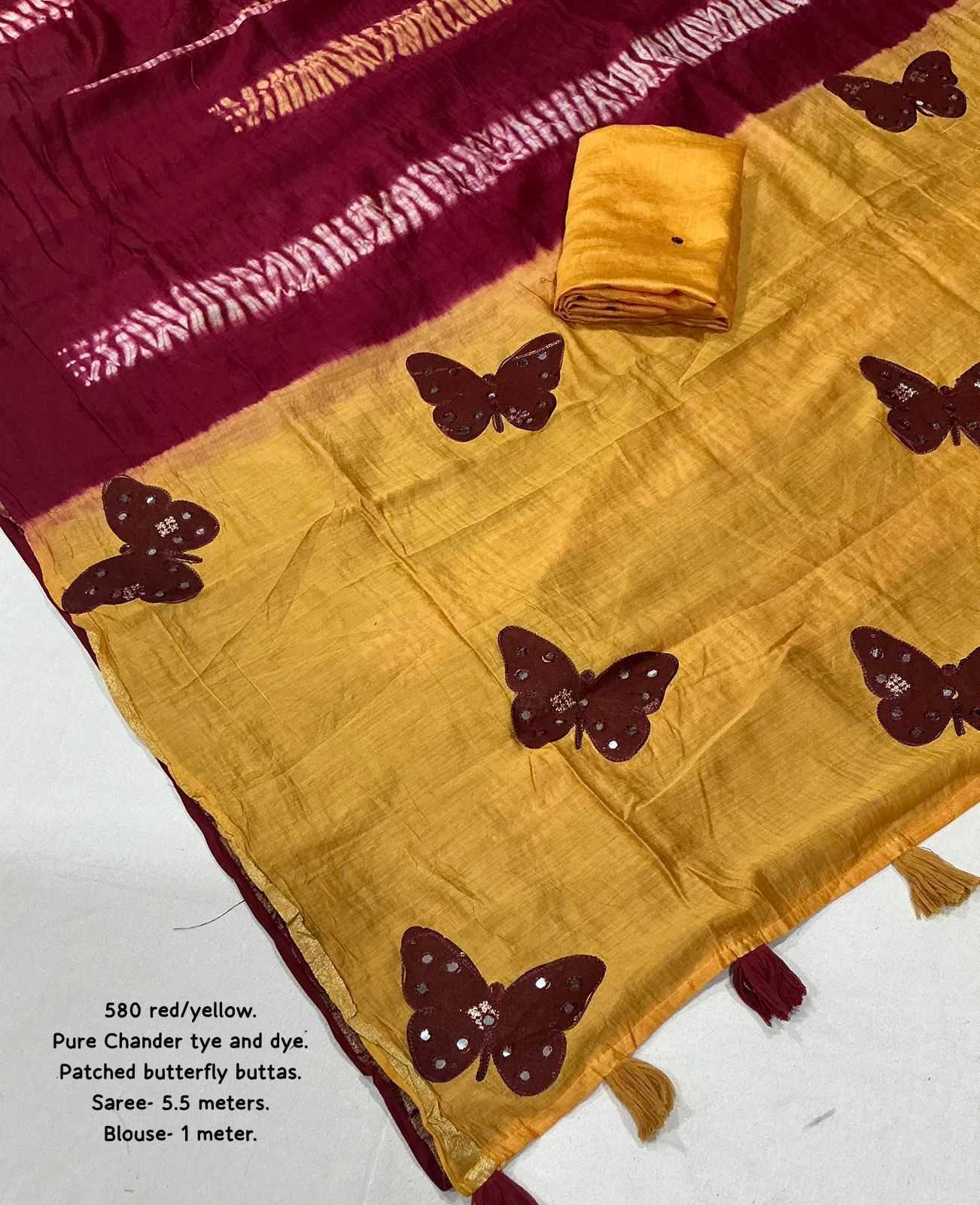 Ynf Chanderi Cotton KESH433 580 Sarees Wholesale Chanderi Sarees Butta Sarees Mirror Work Saree Manufacturer- Kapda Export