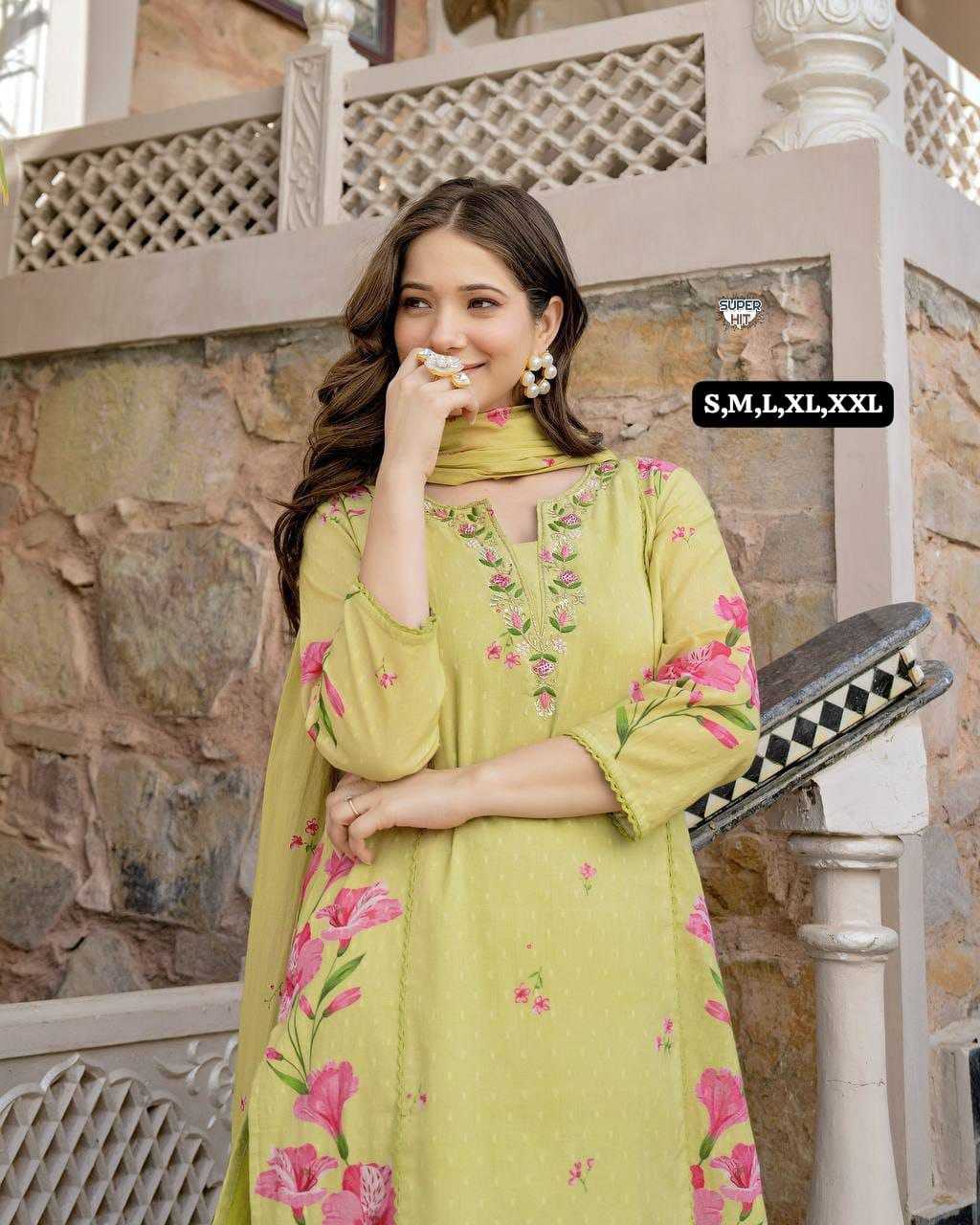 Ynf Chanderi Cotton KESH536 Chanderi Kurti Wholesale Workwear Kurtis Festive Kurtis Embroidered Kurtis Manufacturer- Kapda Export